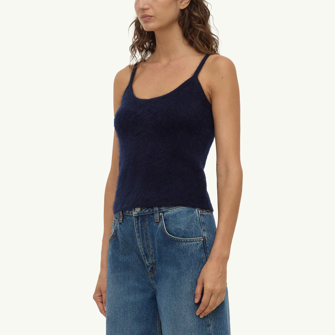Carina Wool Tank - True Navy