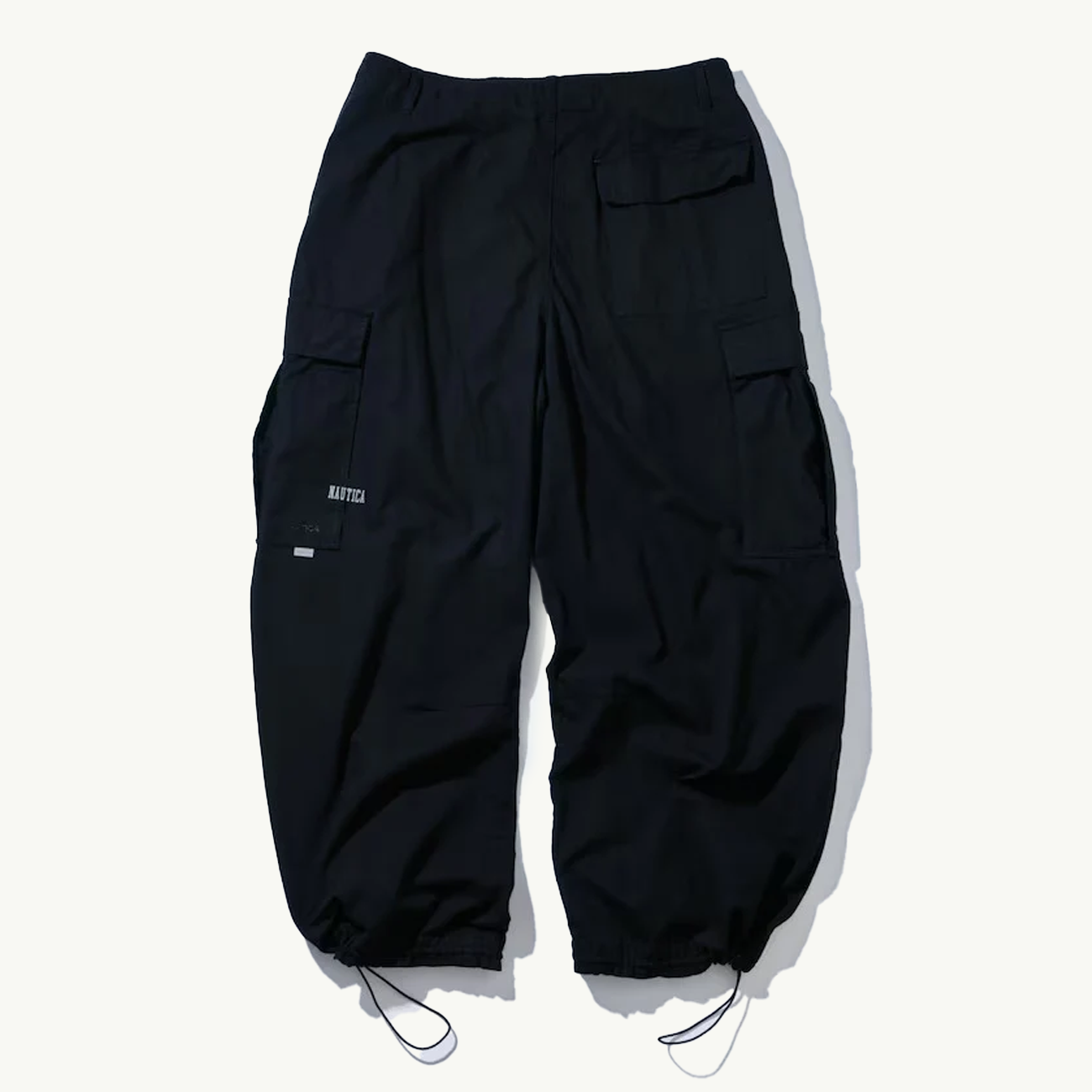 Super Wide Curve Cargo Pants - Black