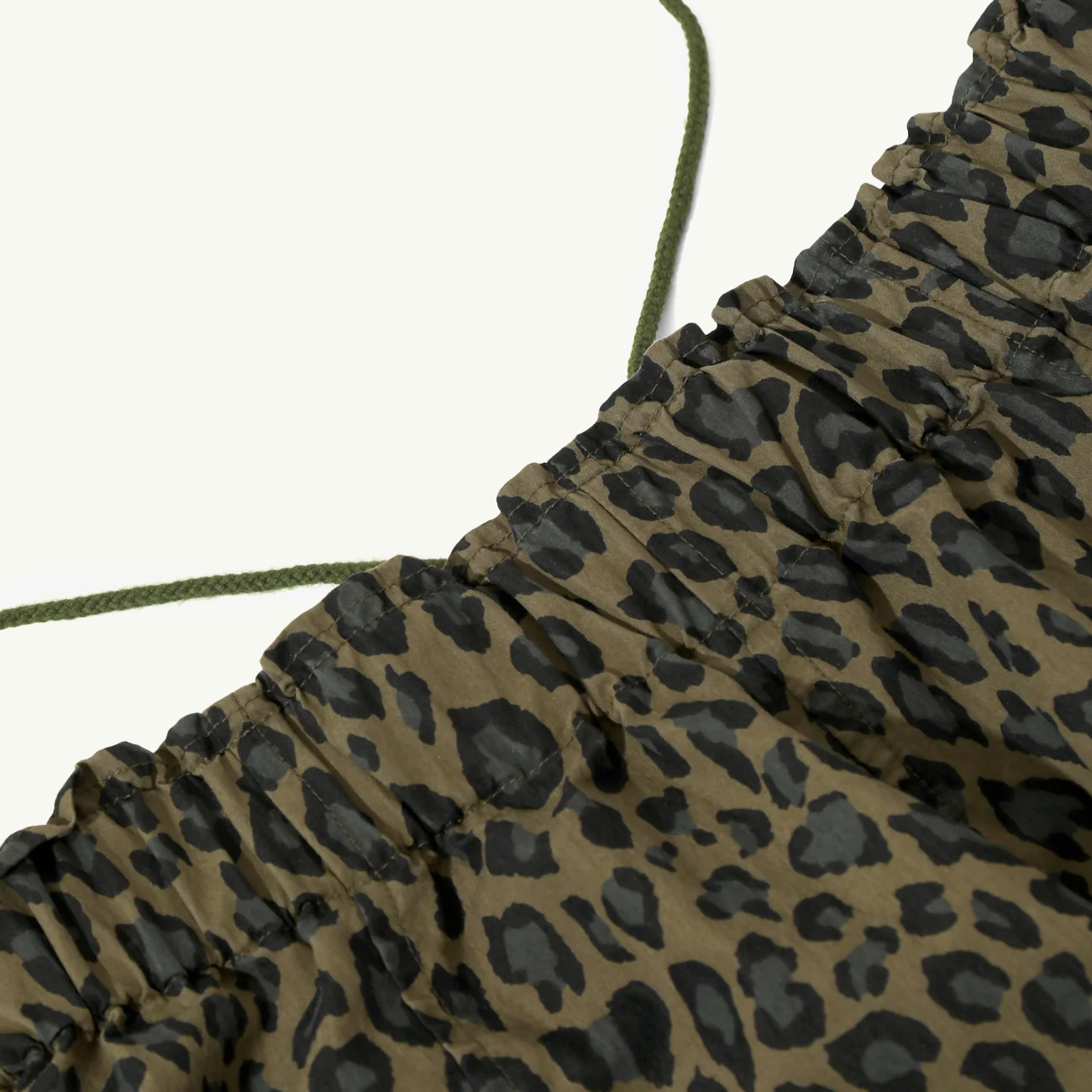 Army String Cropped Pant - Leopard