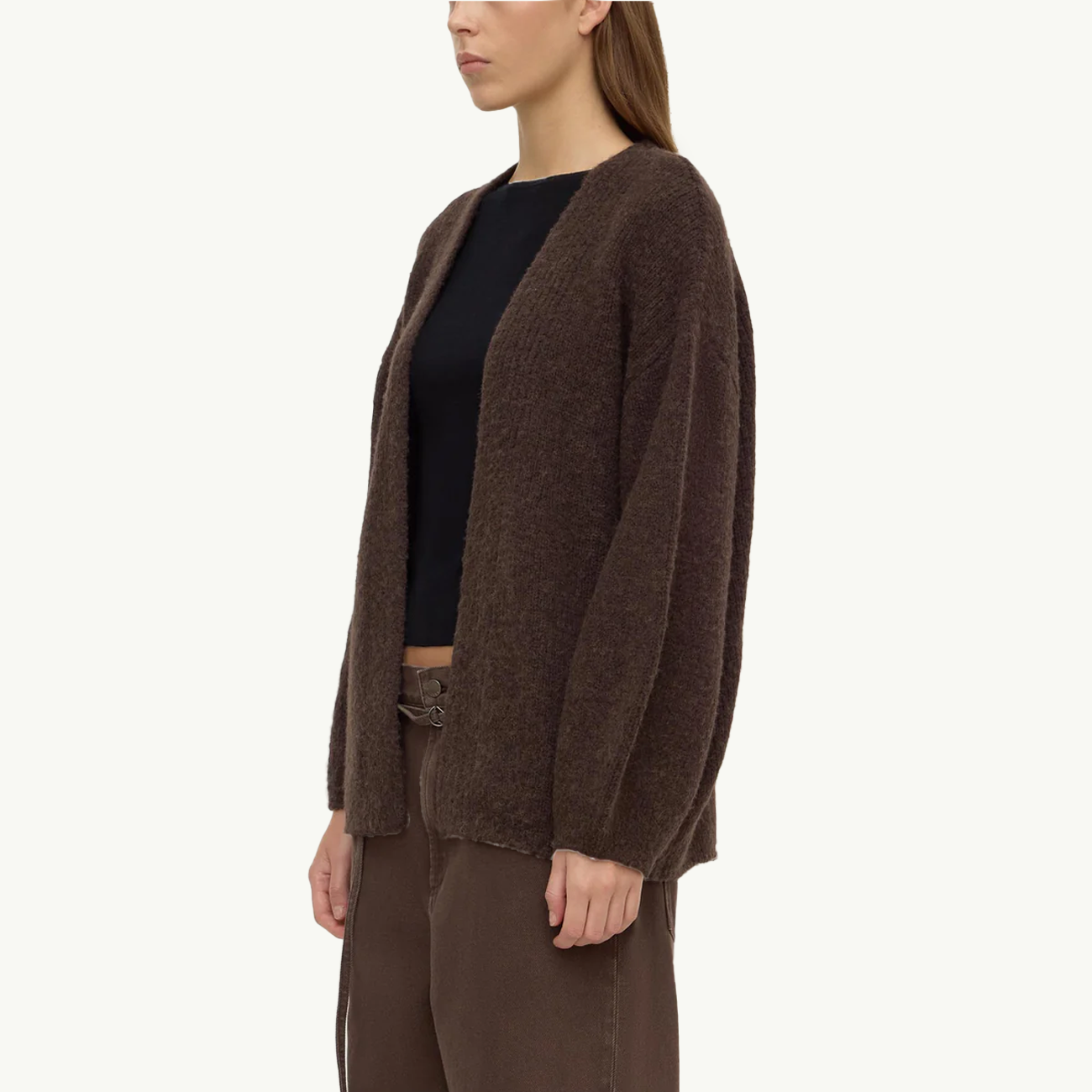 Ariel Knit Cardigan - Dark Choc