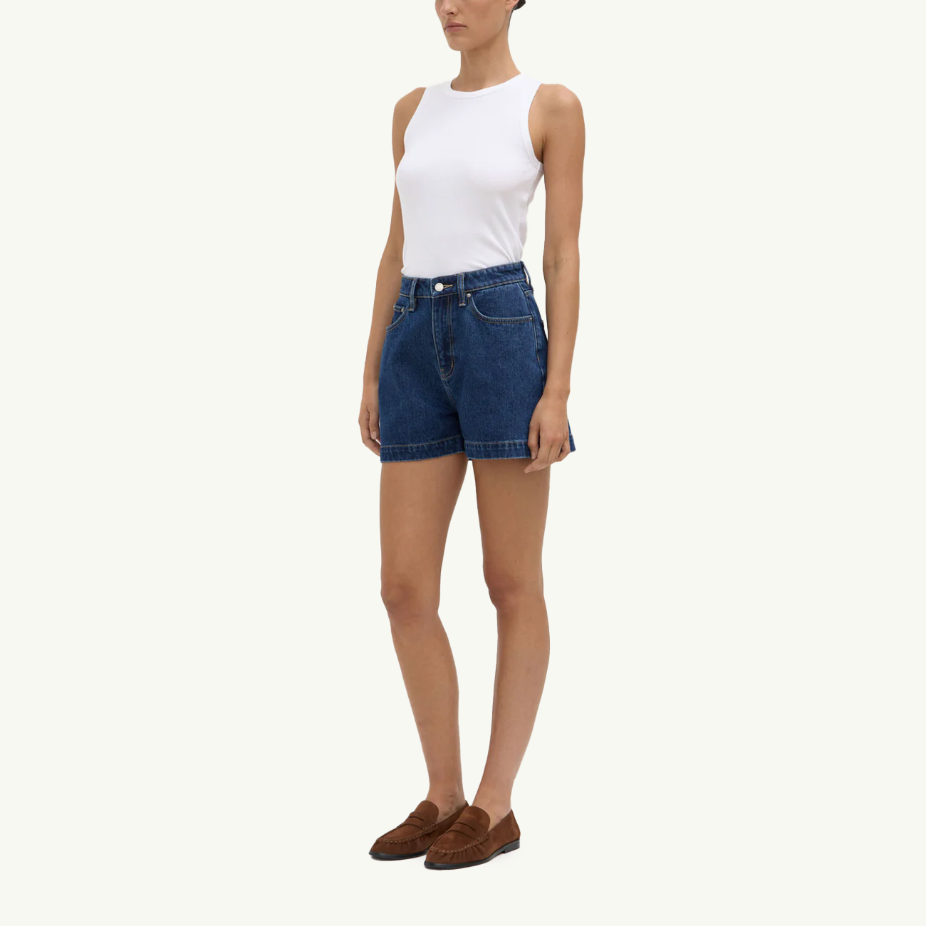 Boxy Denim Short - Heritage Blue