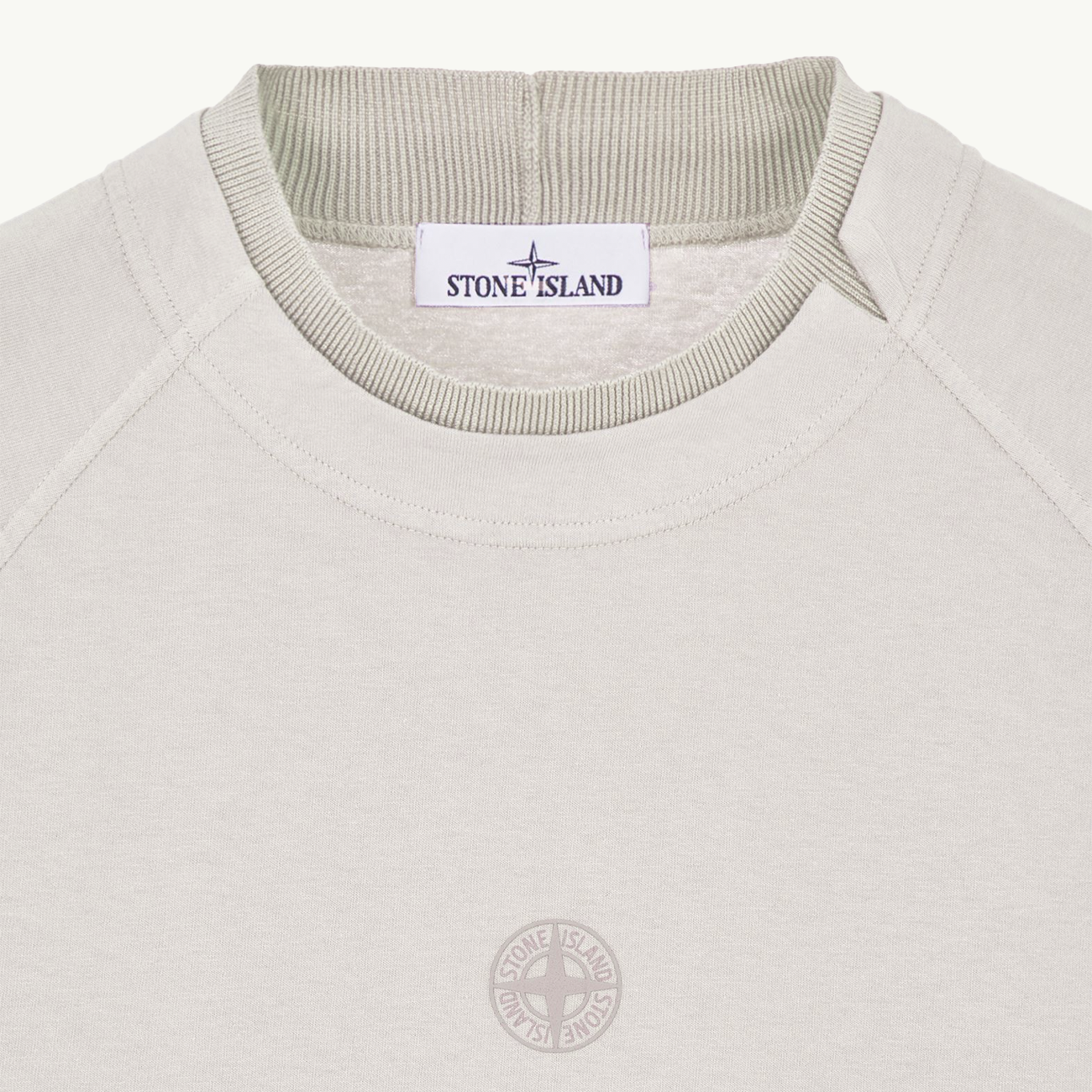 T-Shirt SS High Neck Compass Logo - Plaster 9779