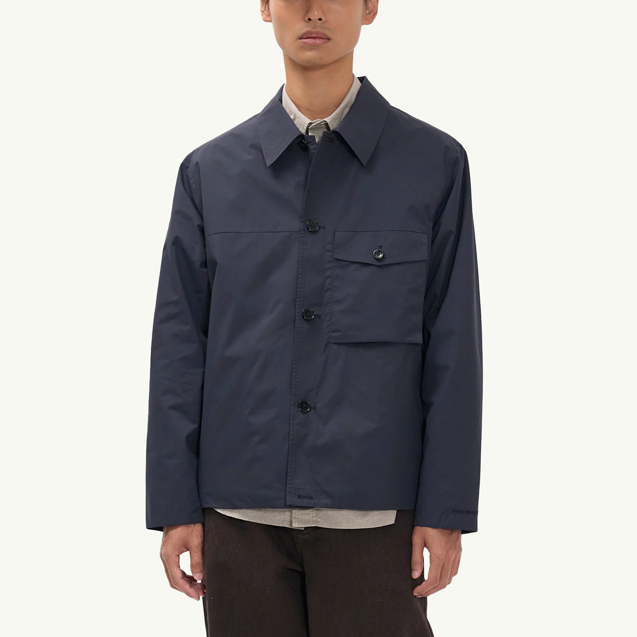 Arresskov Compact Cotton Overshirt - Dark Navy