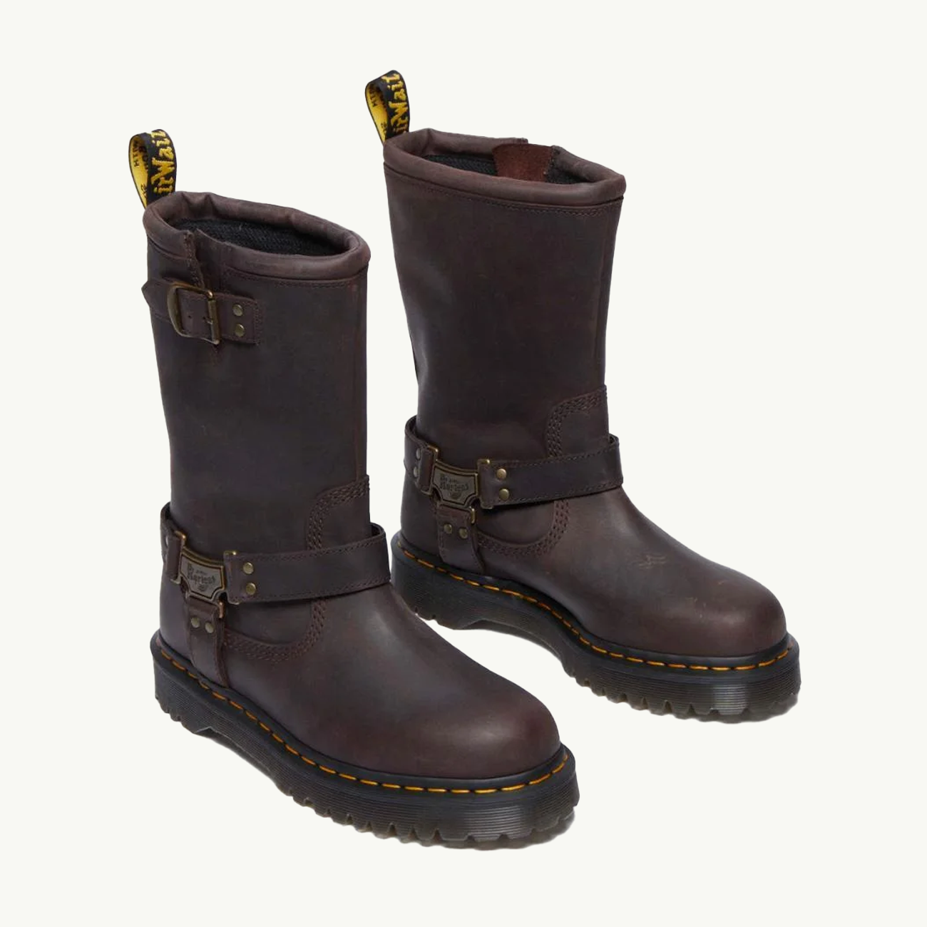 Anistone HI Pull On Boot - Dark Brown Burnished Waxxy Pull Up