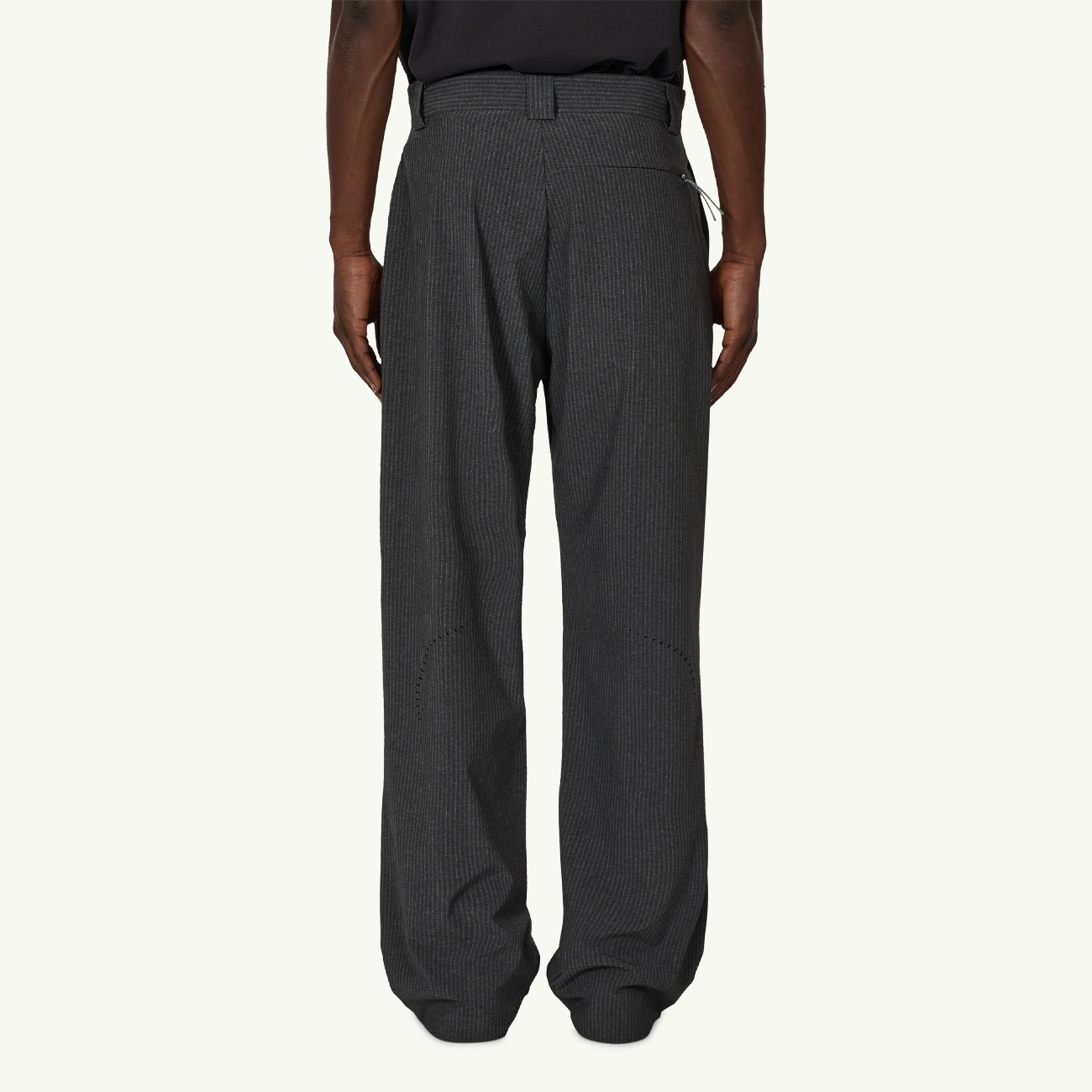 Numb Pinstriped Packable Pants - Black