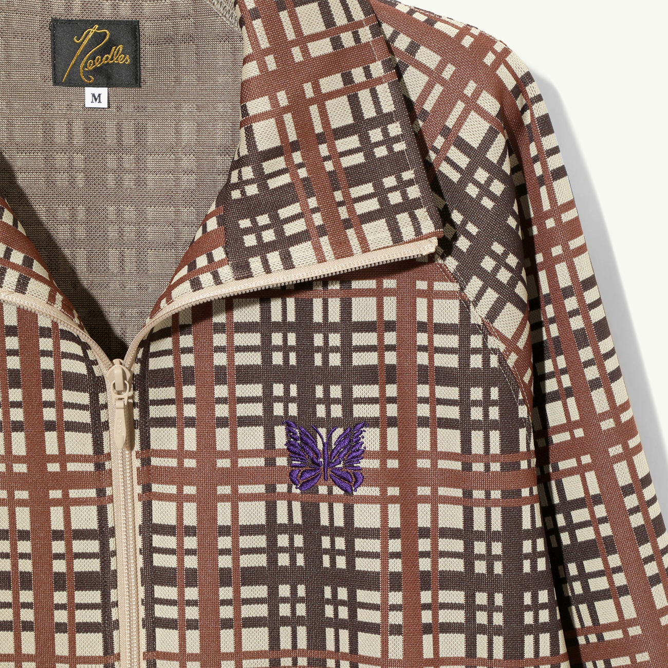 Track Jacket Poly Jacquard - Plaid