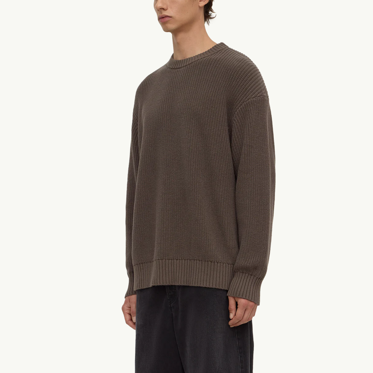 Carson Cotton Rib Knit - Bark