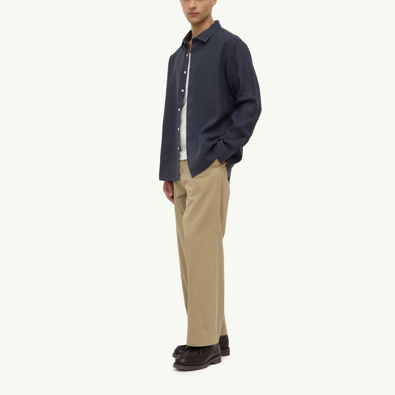 Everyday Linen LS Shirt - True Navy