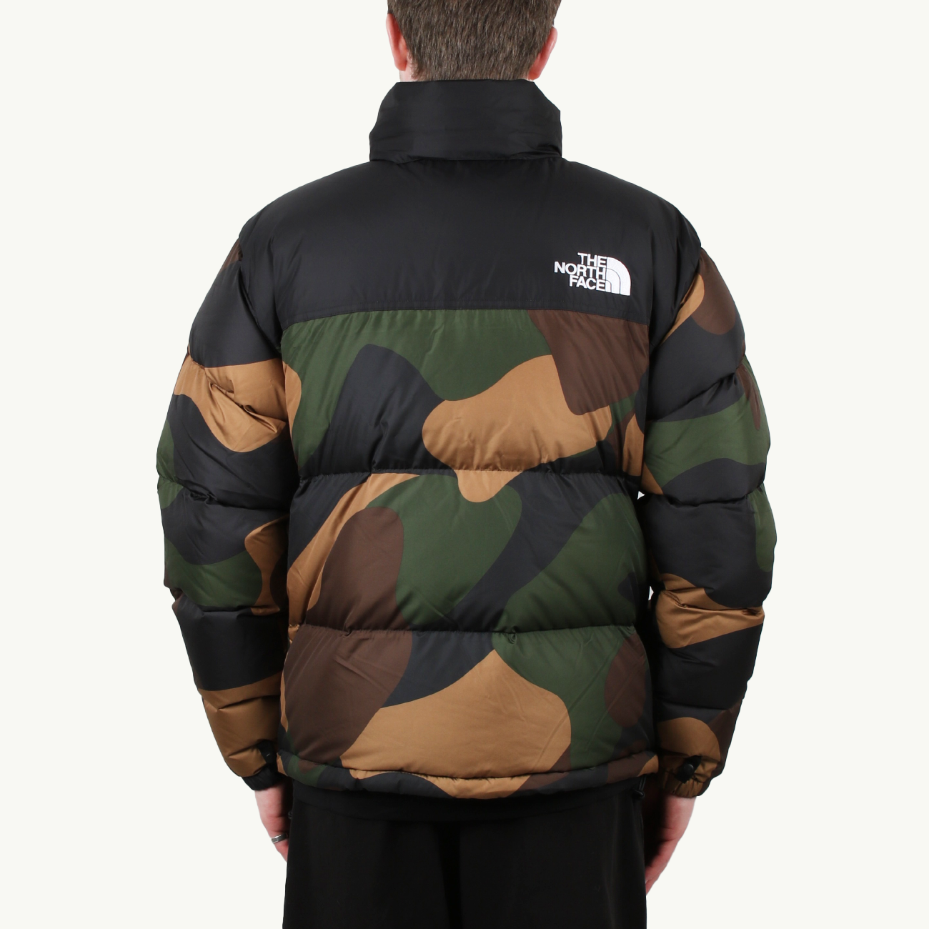 96 Retro Nuptse Jacket - TNF Black/Block Camo Print