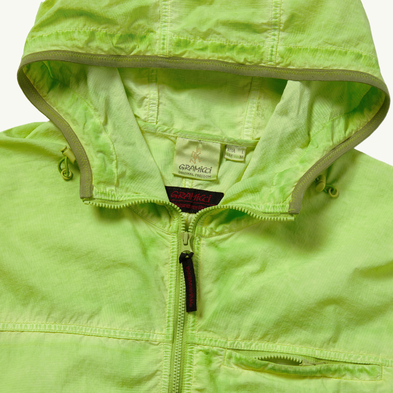 this is never that x Gramicci Overdyed Light Jacket - Light Green