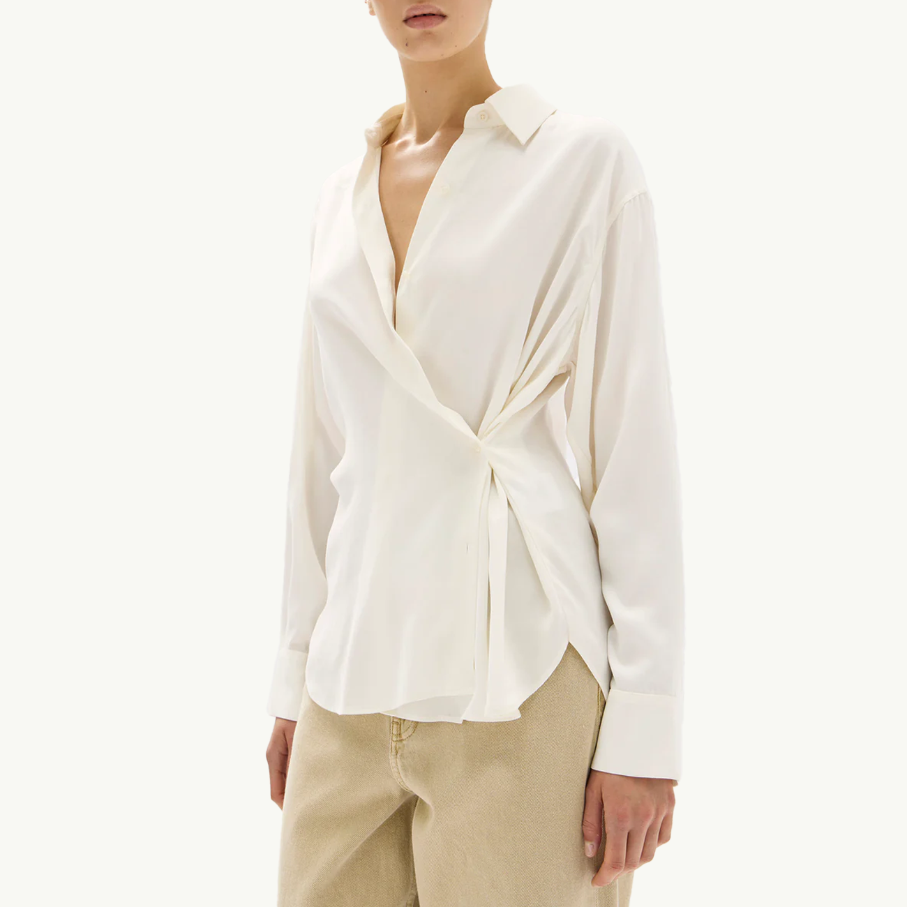 Rae Long Sleeve Shirt - Cream