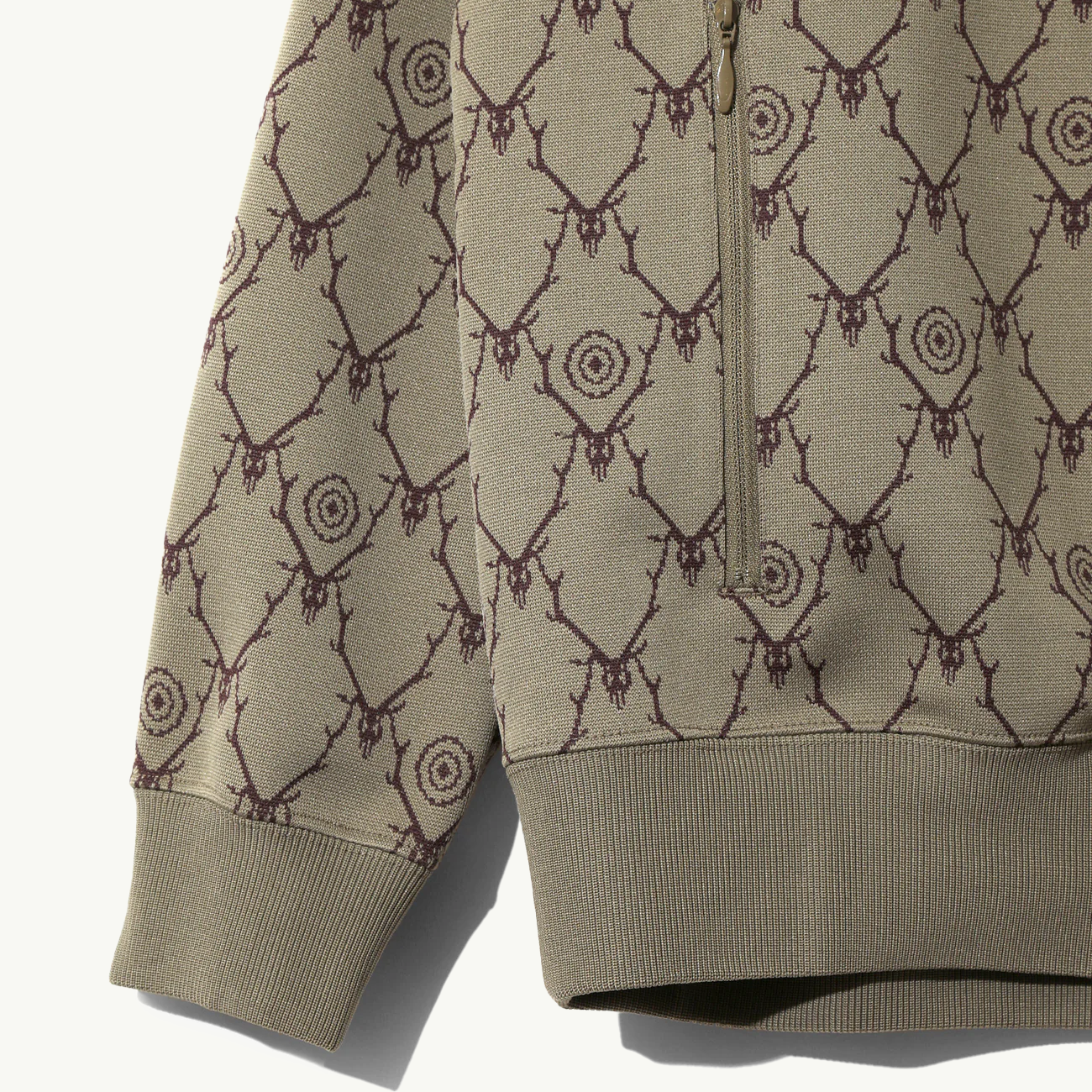 Trainer Jacket Poly Jacquard - Khaki