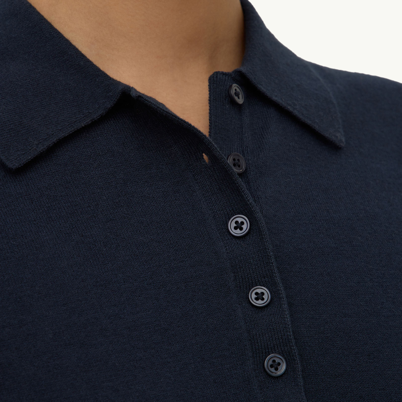 Sloane Cotton Cashmere Polo - True Navy