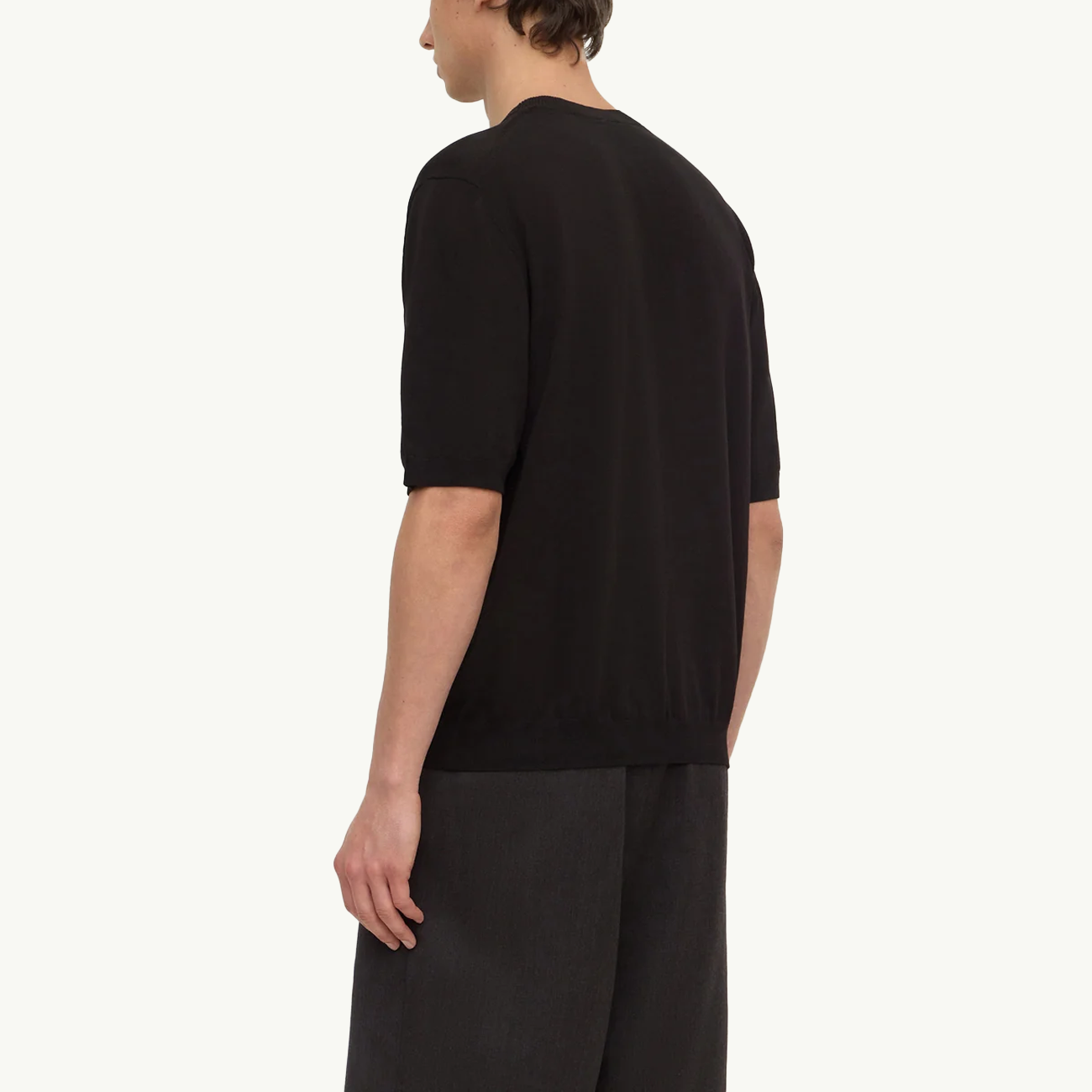 Hugh Knit Tee - True Black