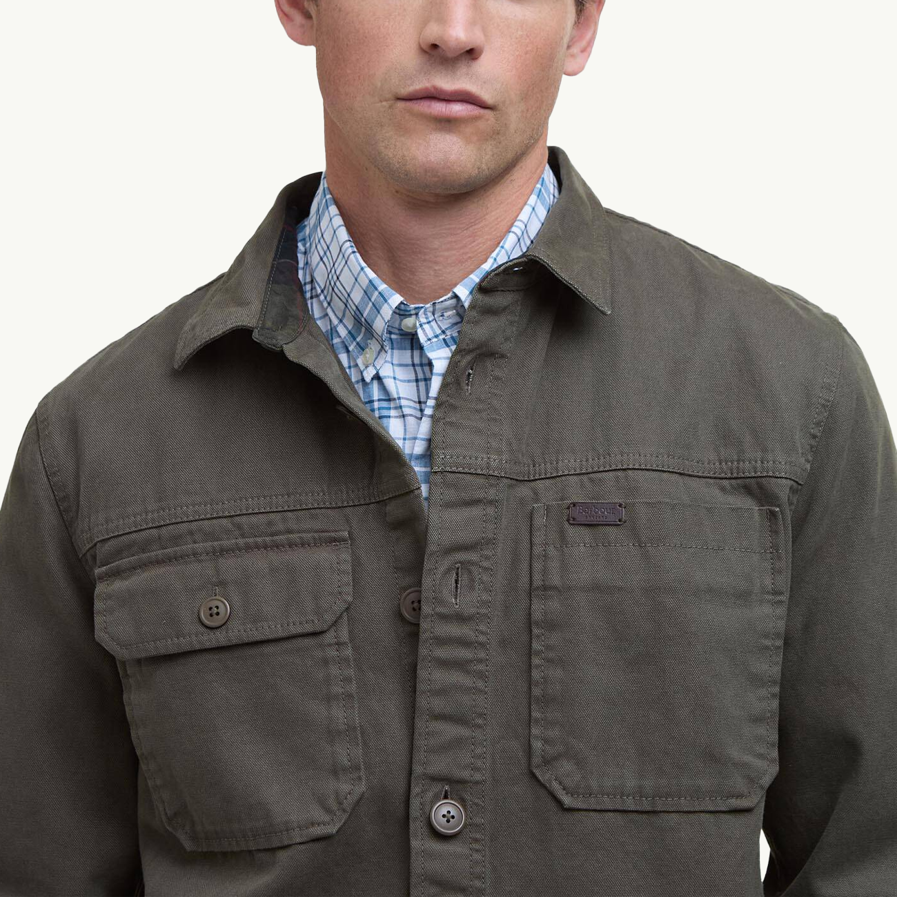 Lingfield Canvas Overshirt - Fern