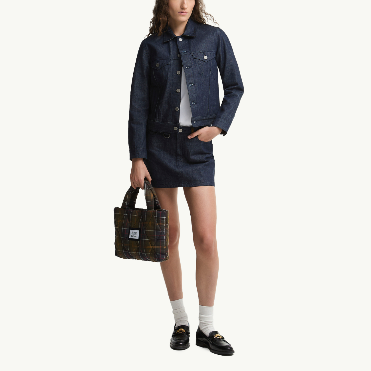 Barbour x A.P.C. Quilted Crossbody Bag - Classic Tartan