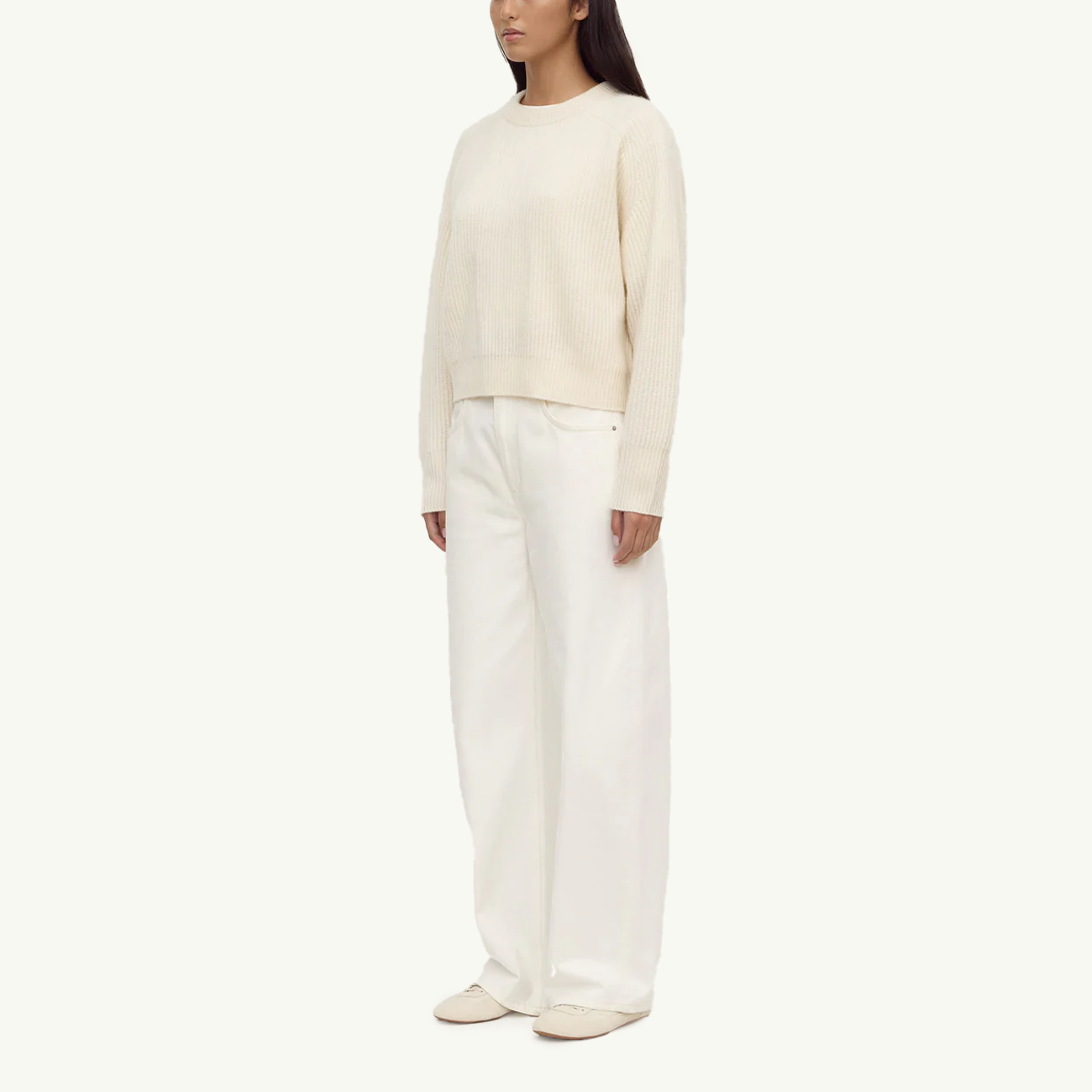 Amerie Cashmere Knit Jumper - White