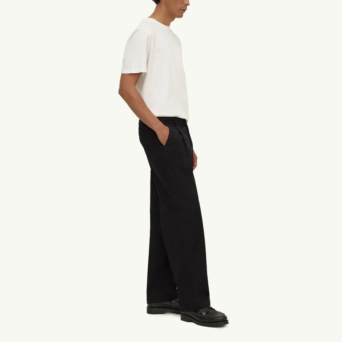 Jonah Pleated Chino - True Black