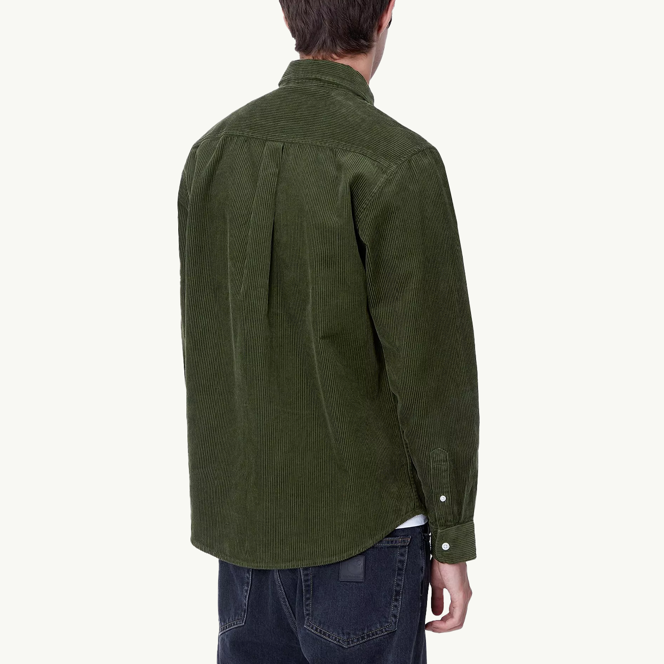 LS Madison Cord Shirt - Tarragon/Wax