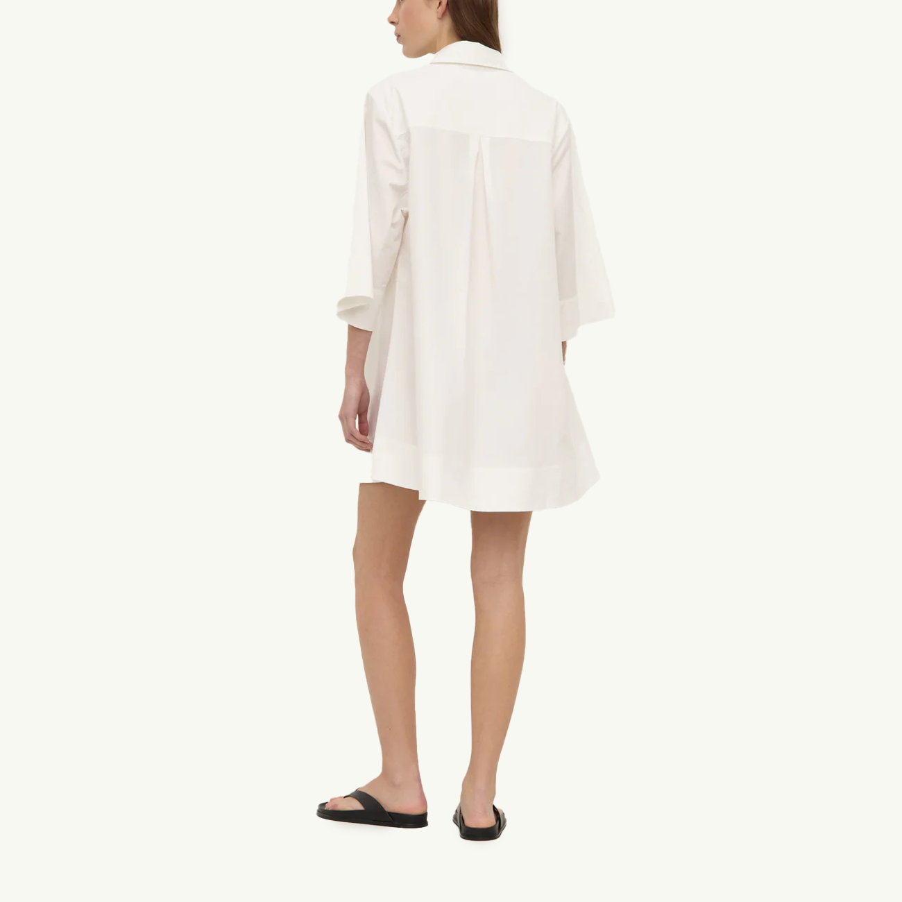 Claire Mini Shirt Dress - White