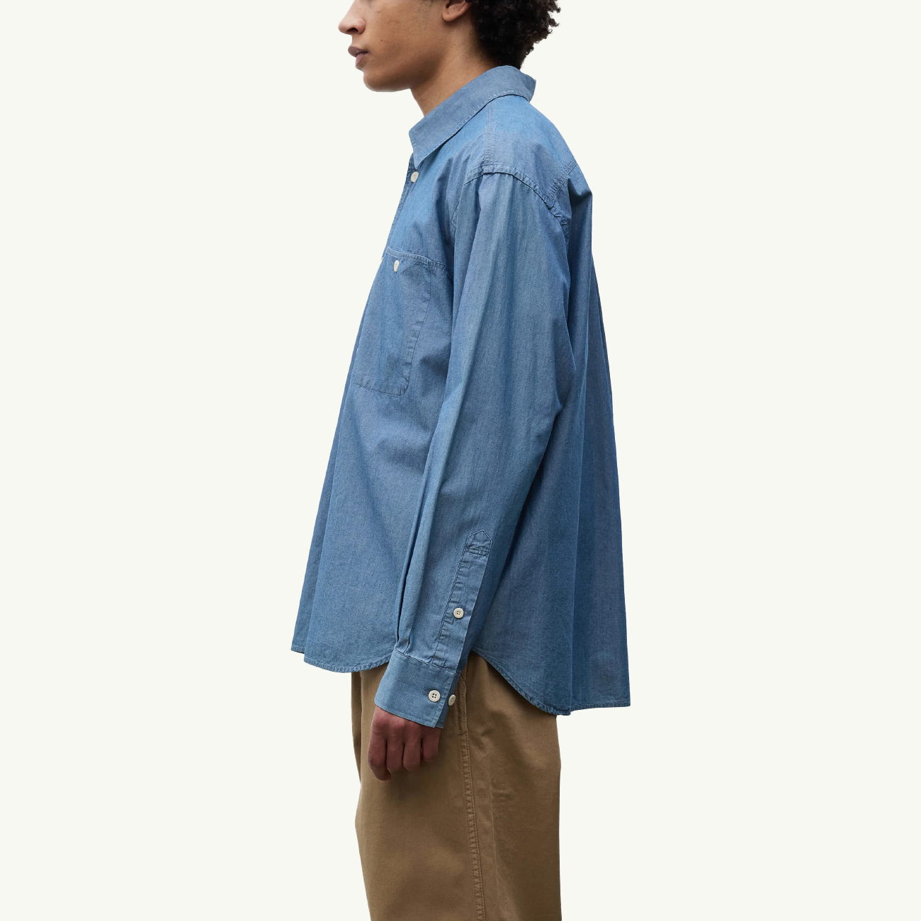 Falster Chambray Oversize Shirt - Dark Blue