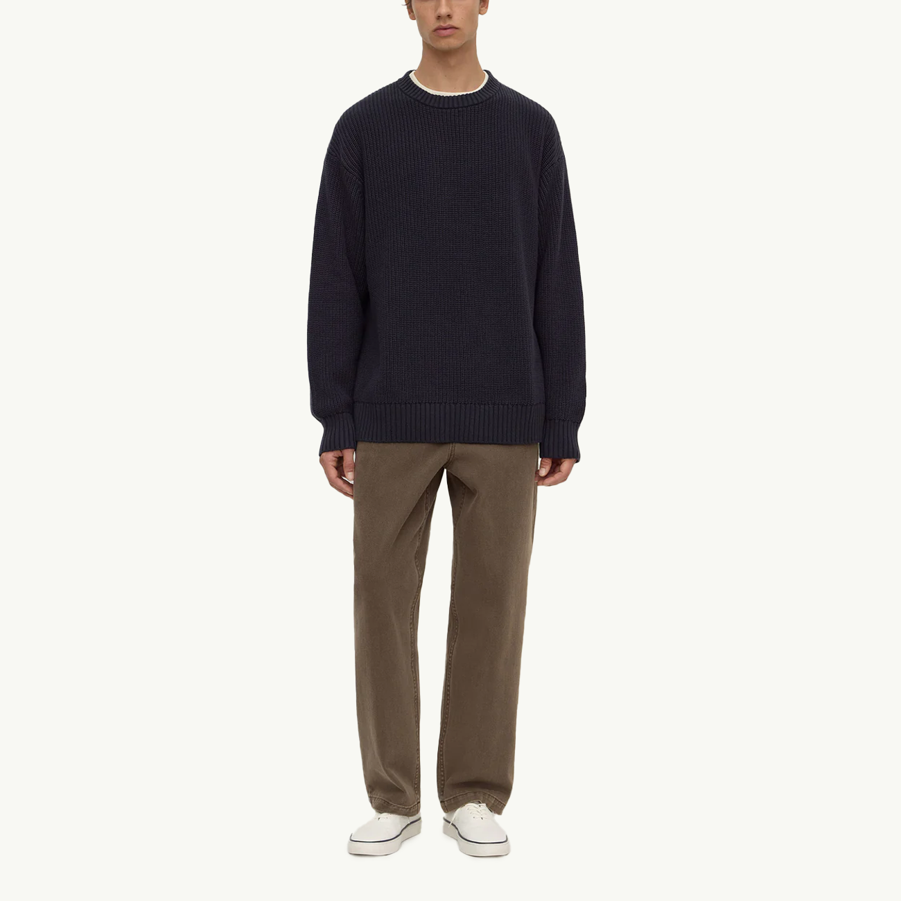 Carson Cotton Rib Knit - True Navy