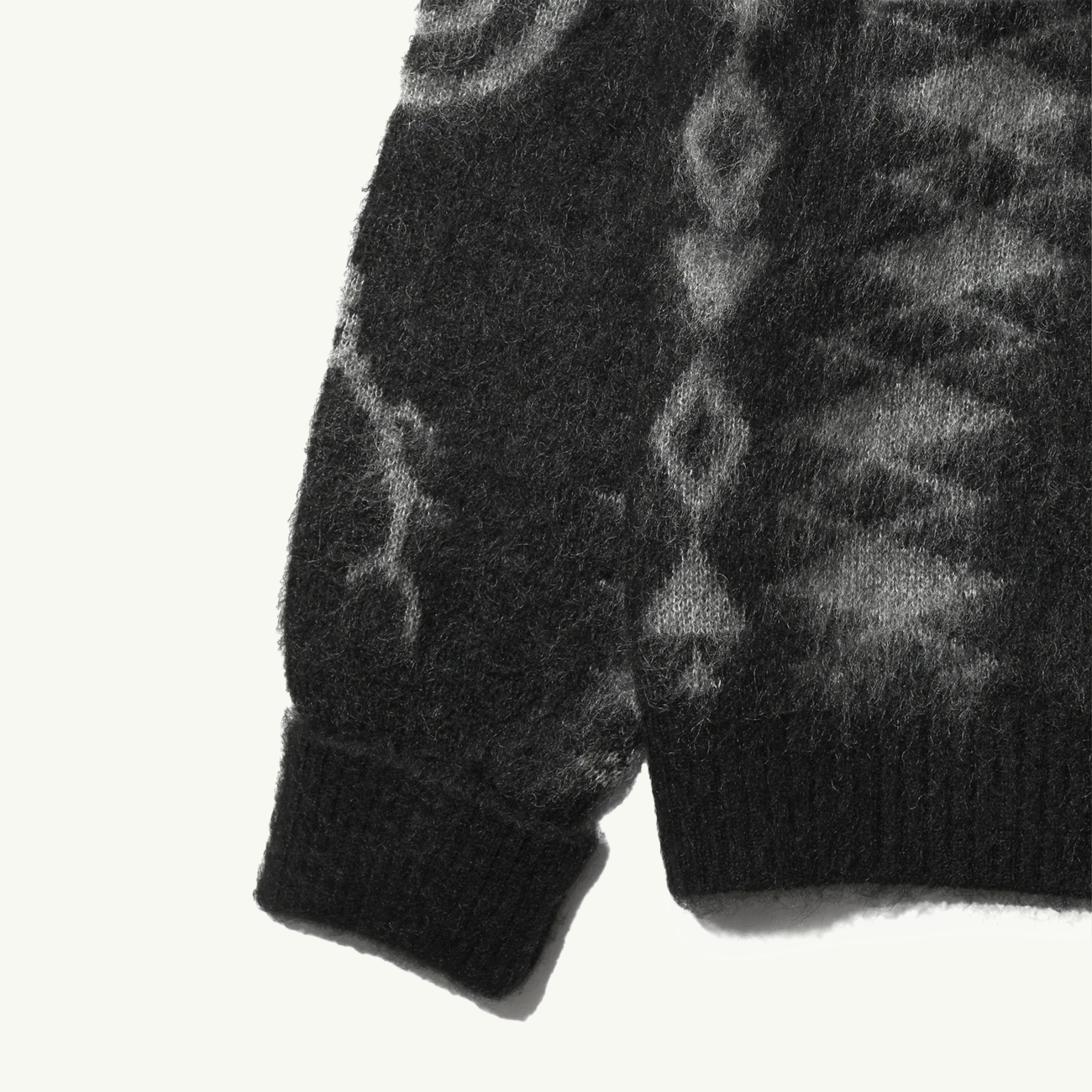 Mohair Crew Neck Sweater - Black