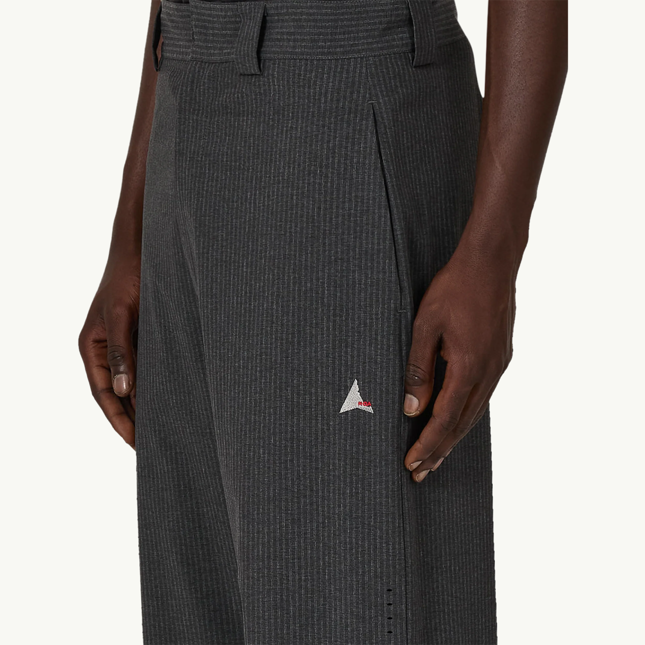 Numb Pinstriped Packable Pants - Black