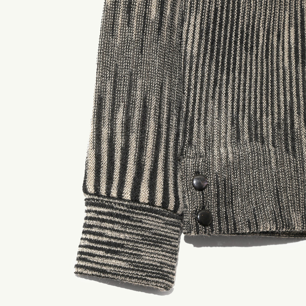 Knit Cardigan Crepe Weave - Black