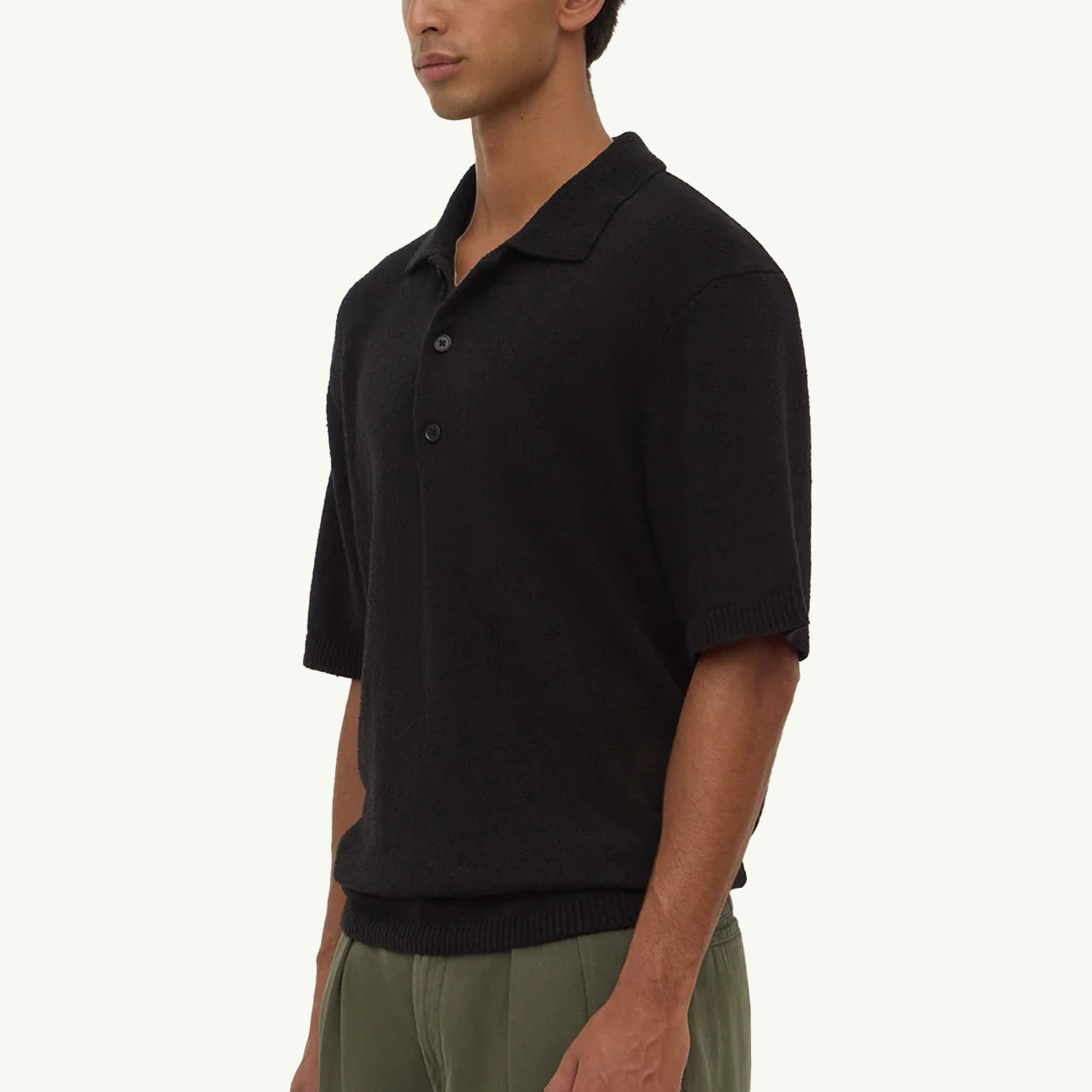 Martin Knit Polo - Black