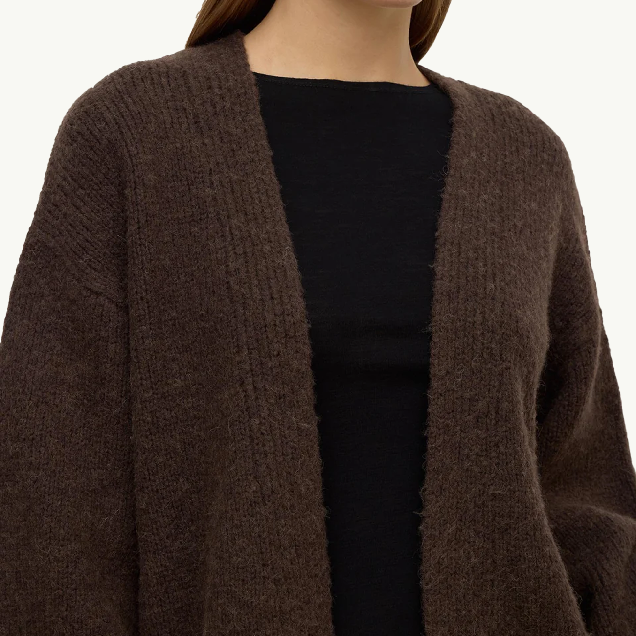 Ariel Knit Cardigan - Dark Choc