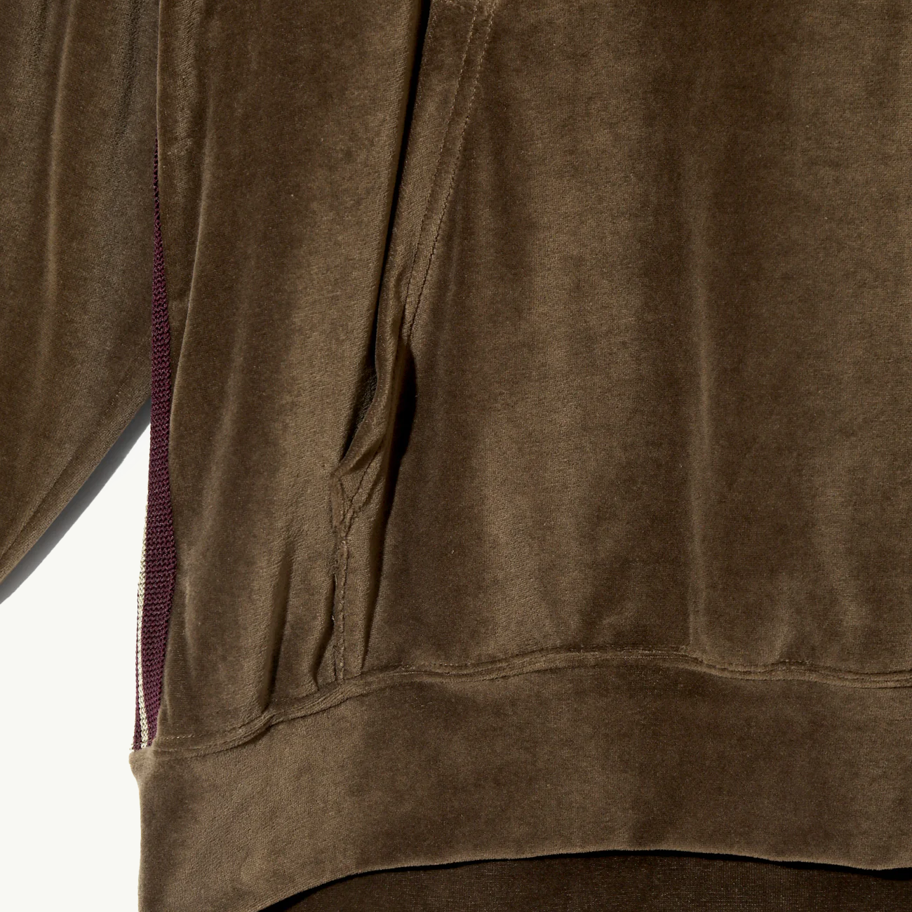 Track Hoody C/PE Velour - Taupe