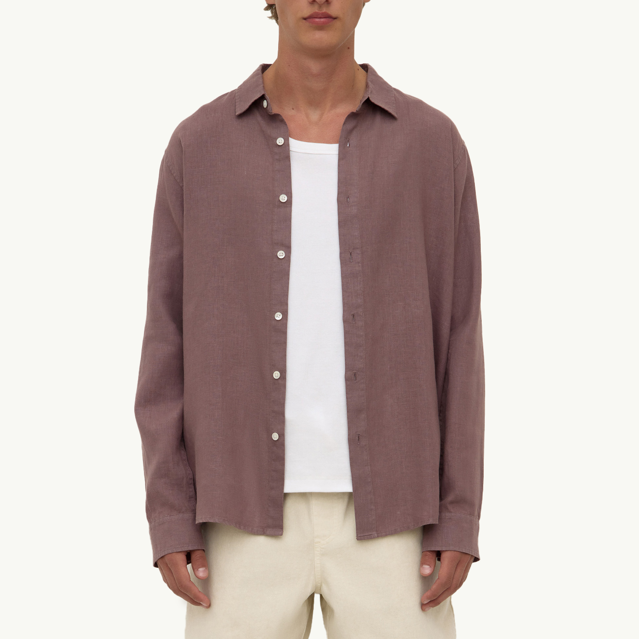 Everyday Linen LS Shirt - Plum