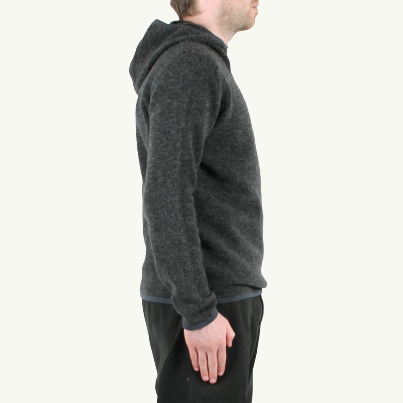 Knitwear Stellina Wool Blend Hooded Quarter Zip - Lead Grey 6281