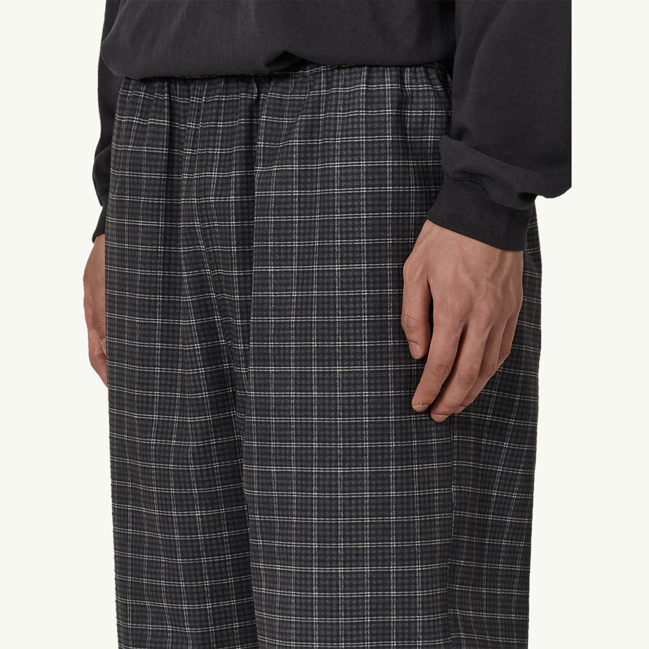 Aair Floweave Printed Check Pants - Anthracite