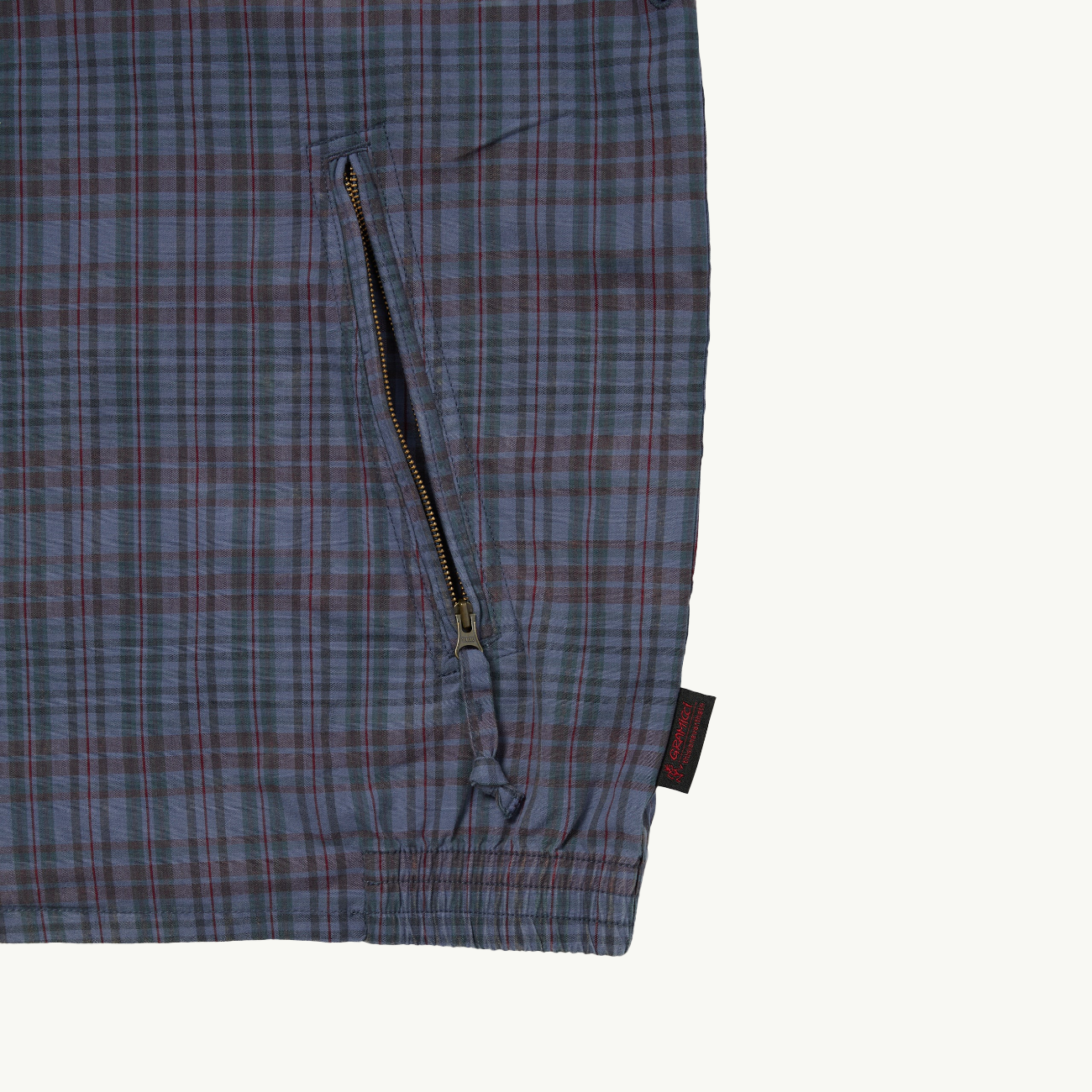 TINT x GRAMICCI Washed Wind Jacket - Navy Plaid