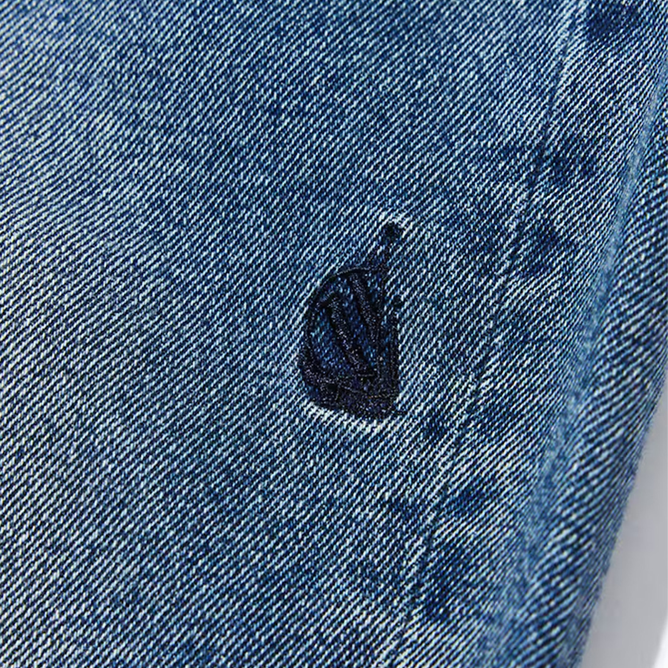 Vintage Washed Baggy Denim Pant - Blue