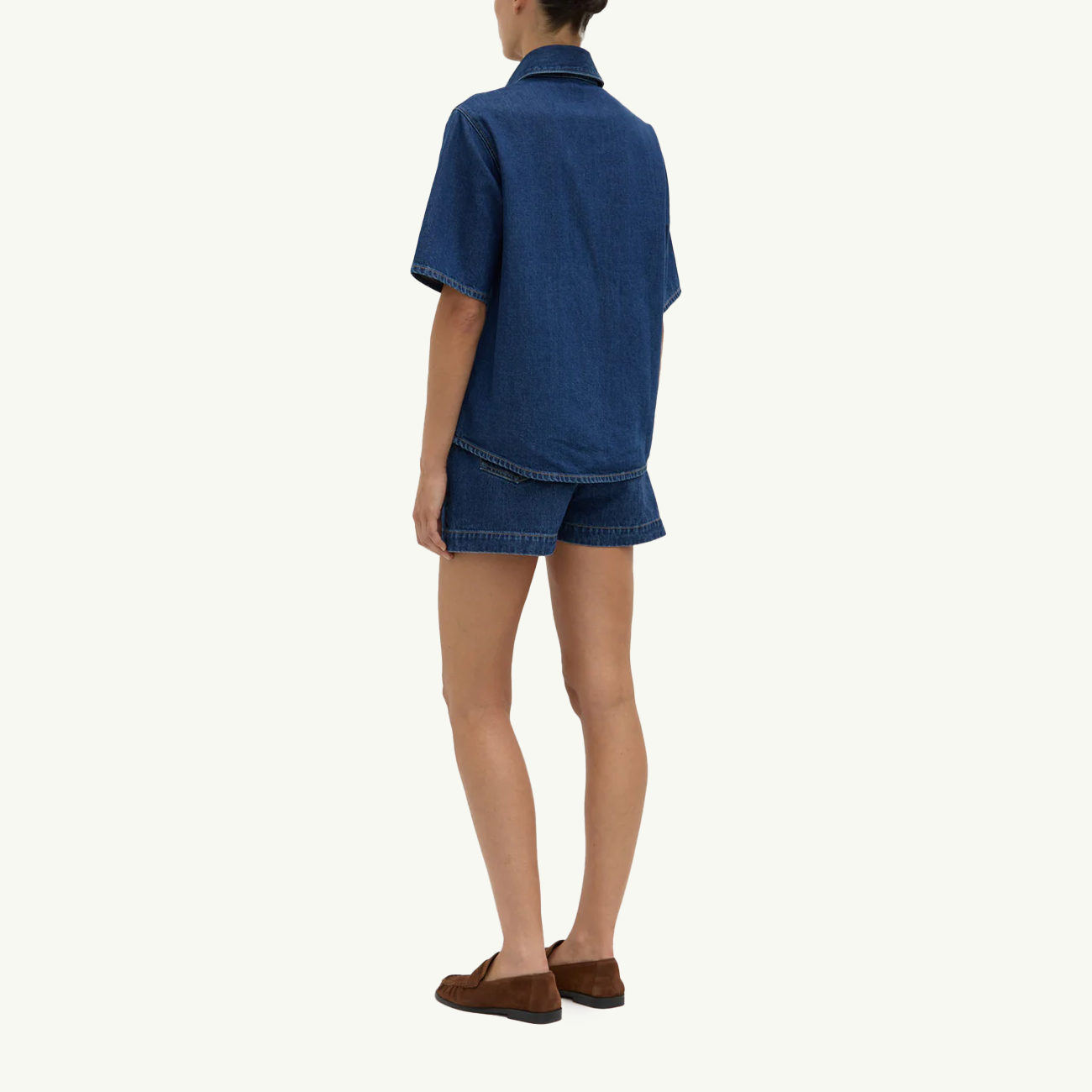 Boxy Denim Shortsleeve Shirt - Heritage Blue