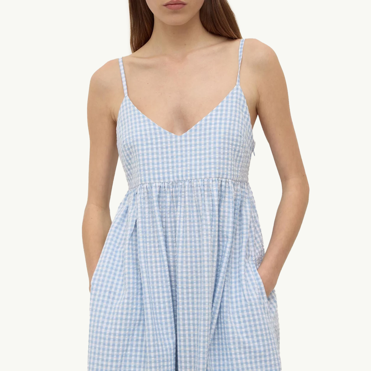 Ainslee Midi Dress - Blue Check