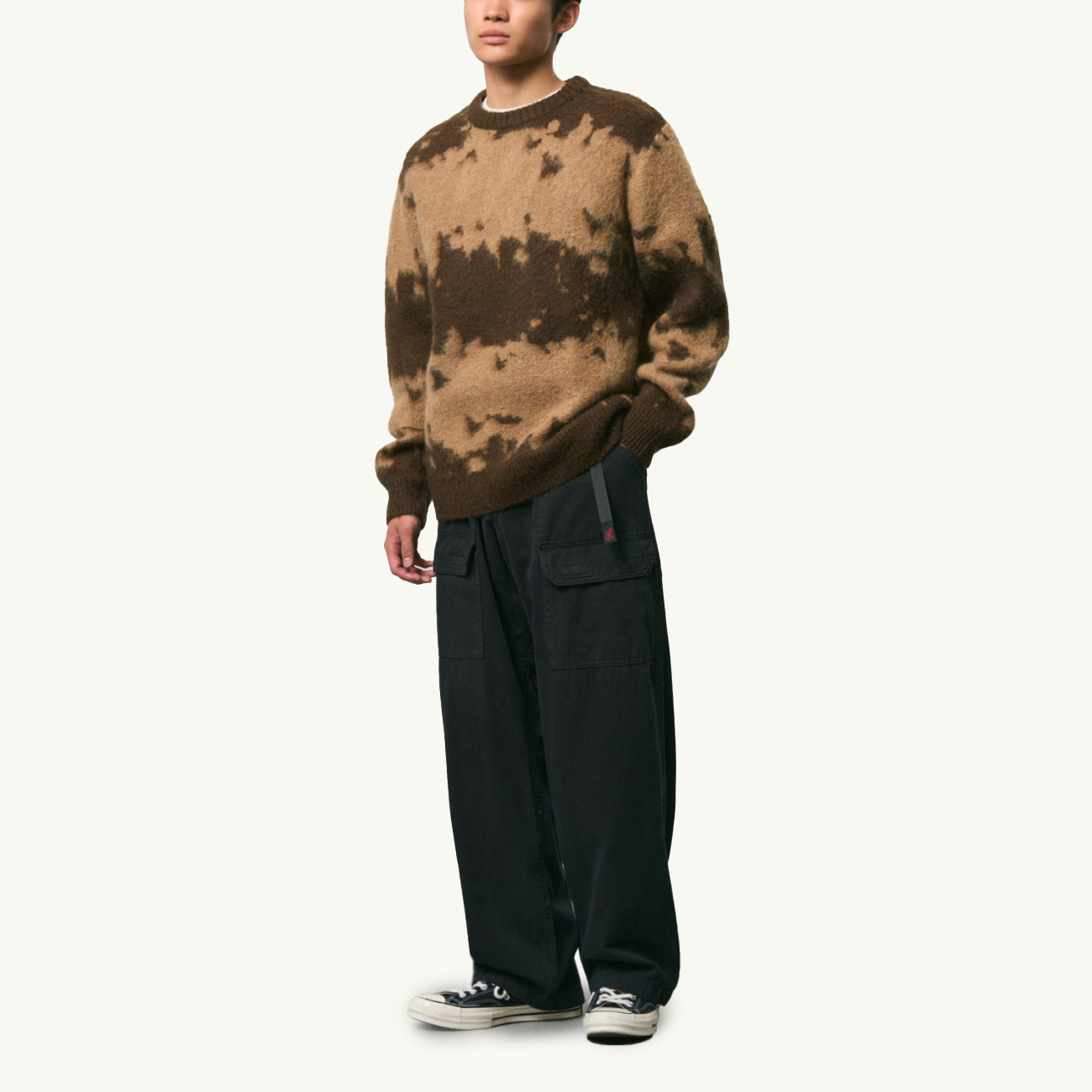 Mohair Splatter Sweater - Taupe Splatter