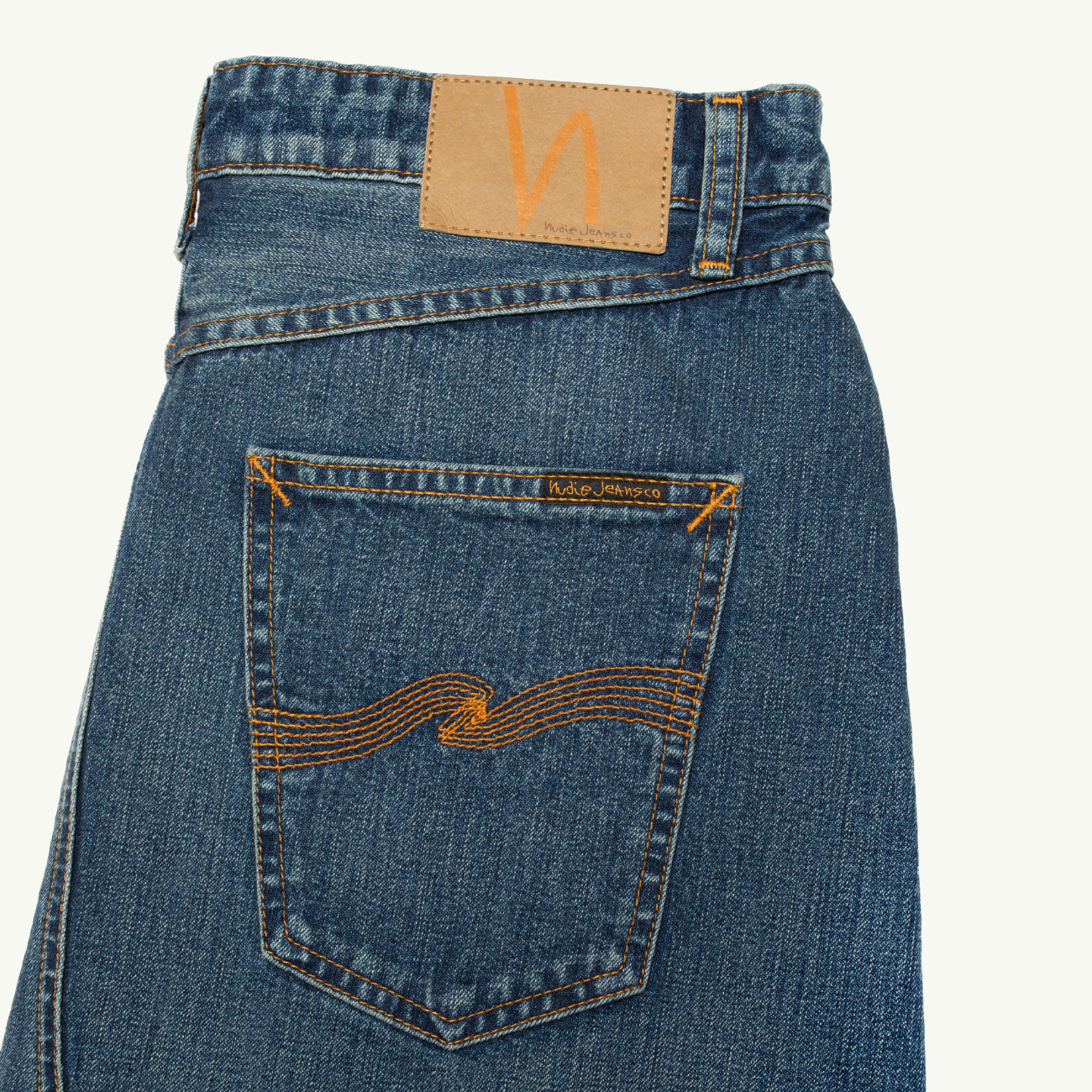 Tanja Skirt Orange Painter - Mid Blue