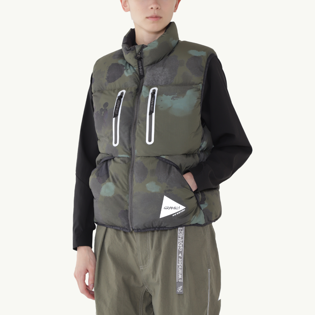 Gramicci x And Wander Women's Down Vest - Camo