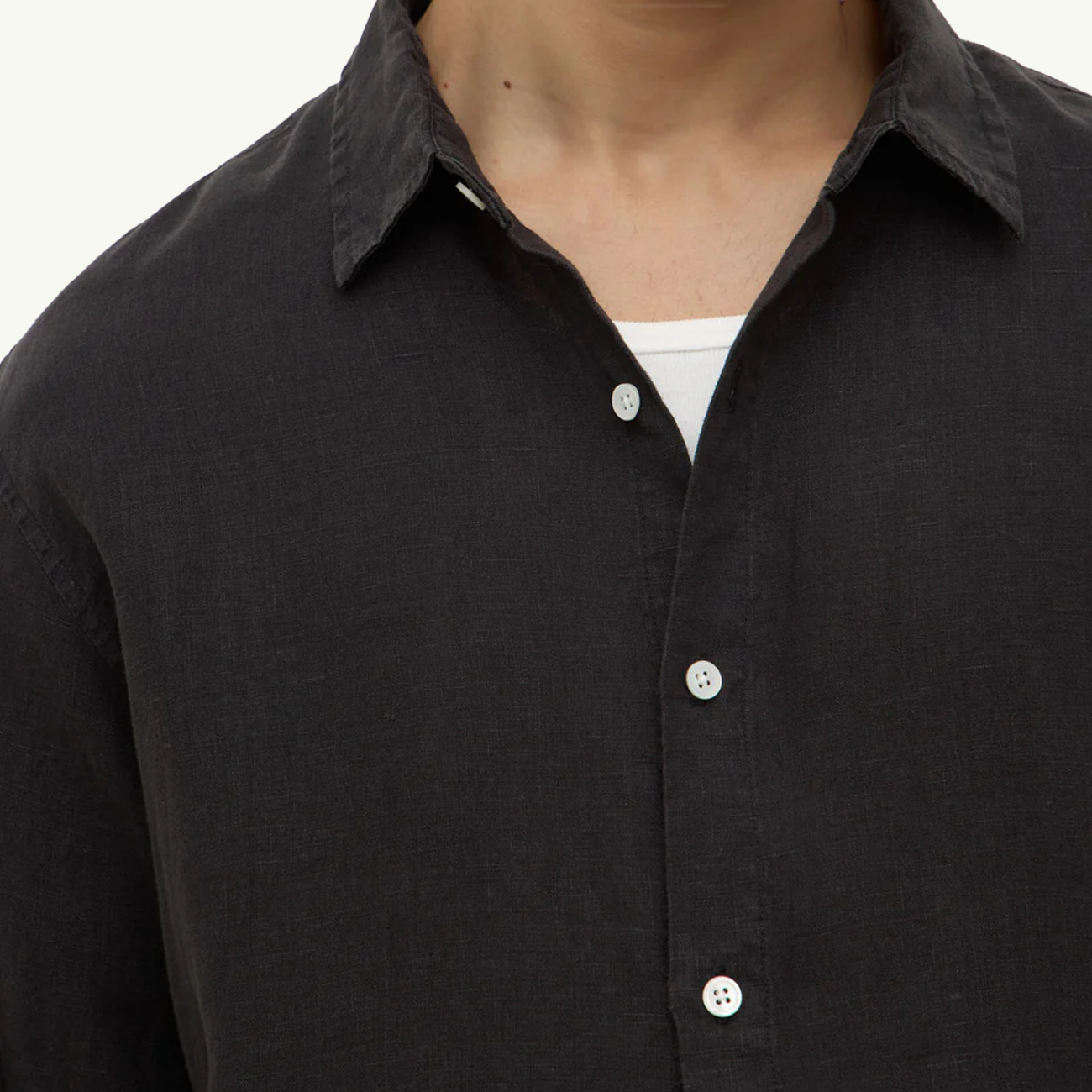 Everyday Linen LS Shirt - Black