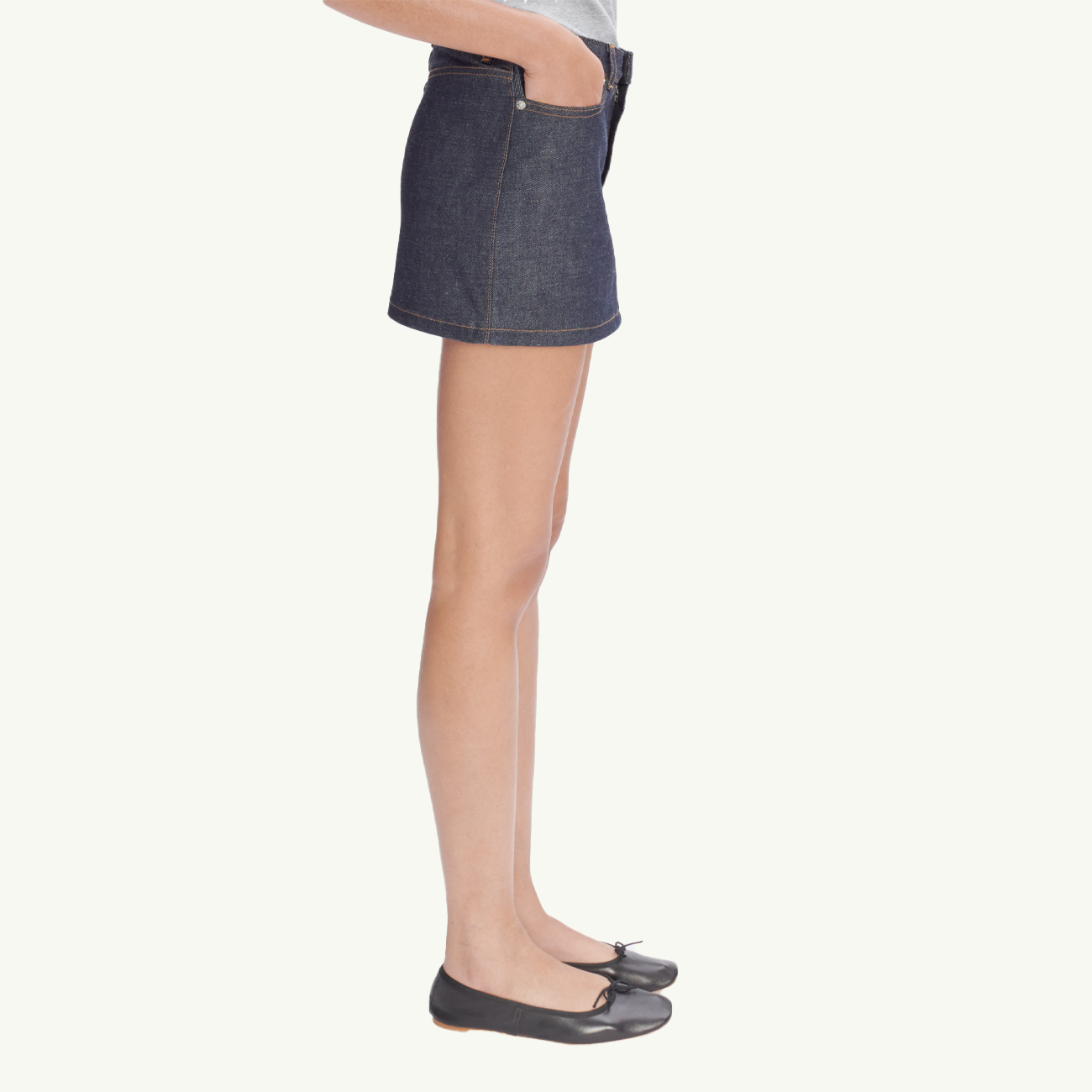 Women's Denim Mini Skirt - Indigo