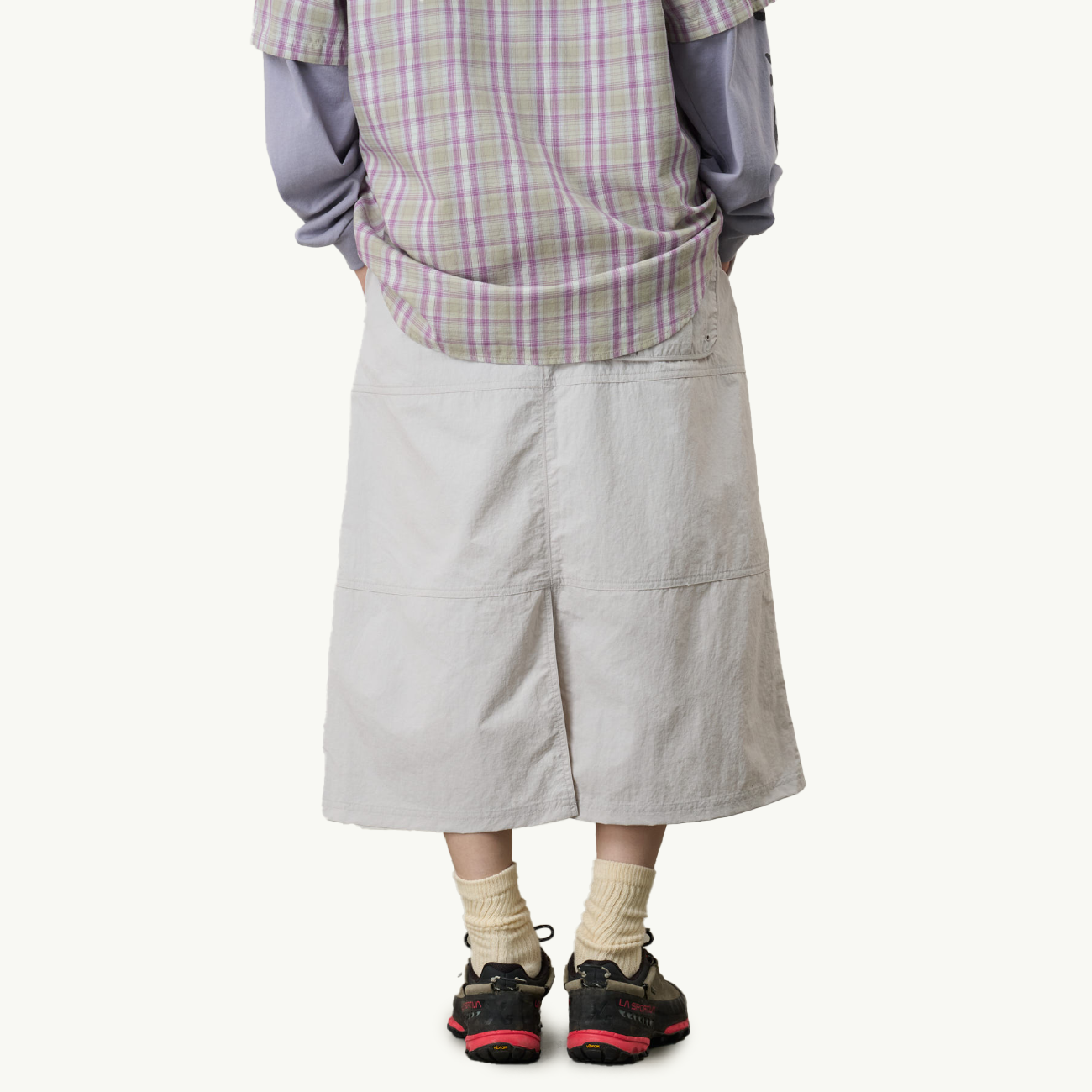 Nylon Utility Skirt - Ecru