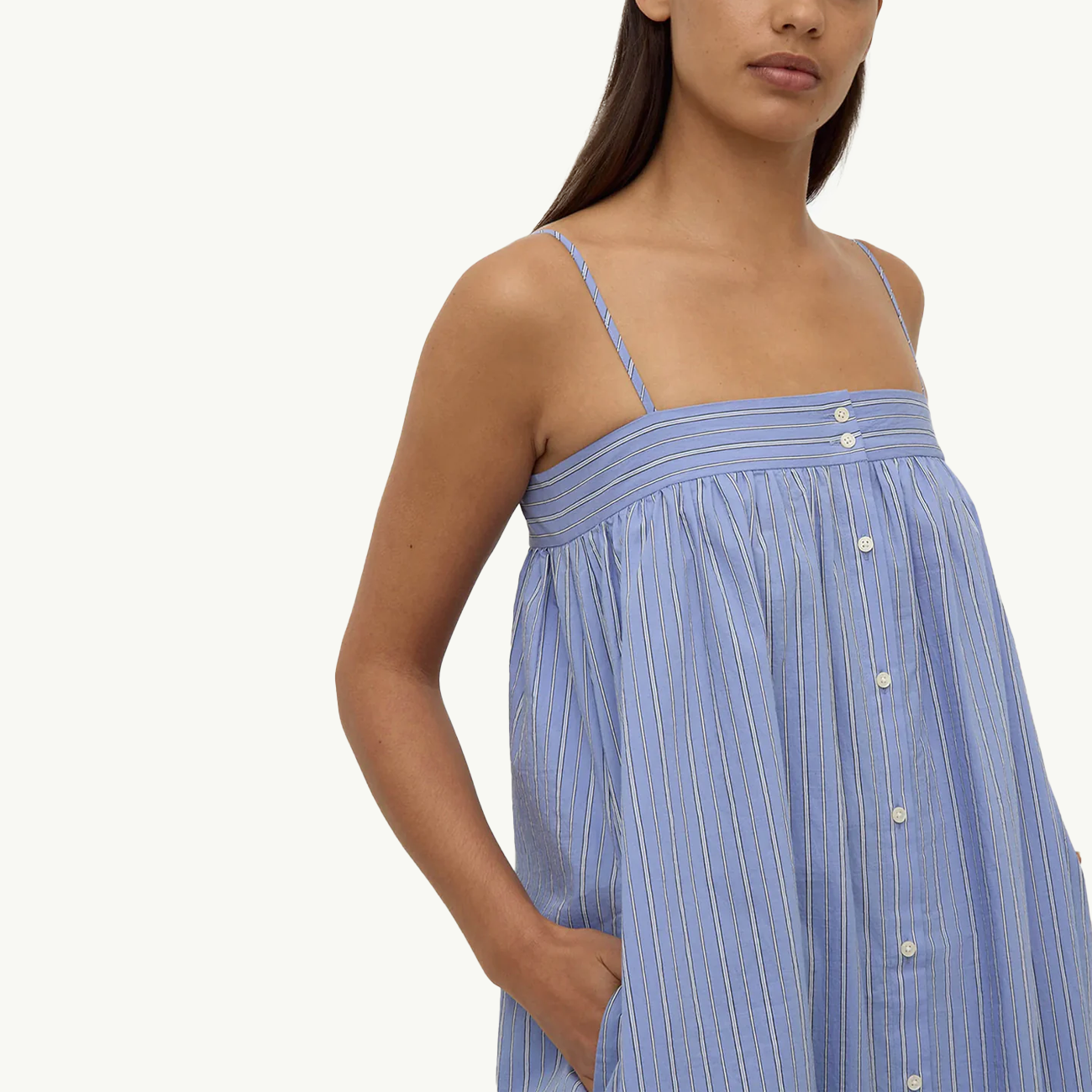 Erina Stripe Maxi Dress - Blue/White Stripe