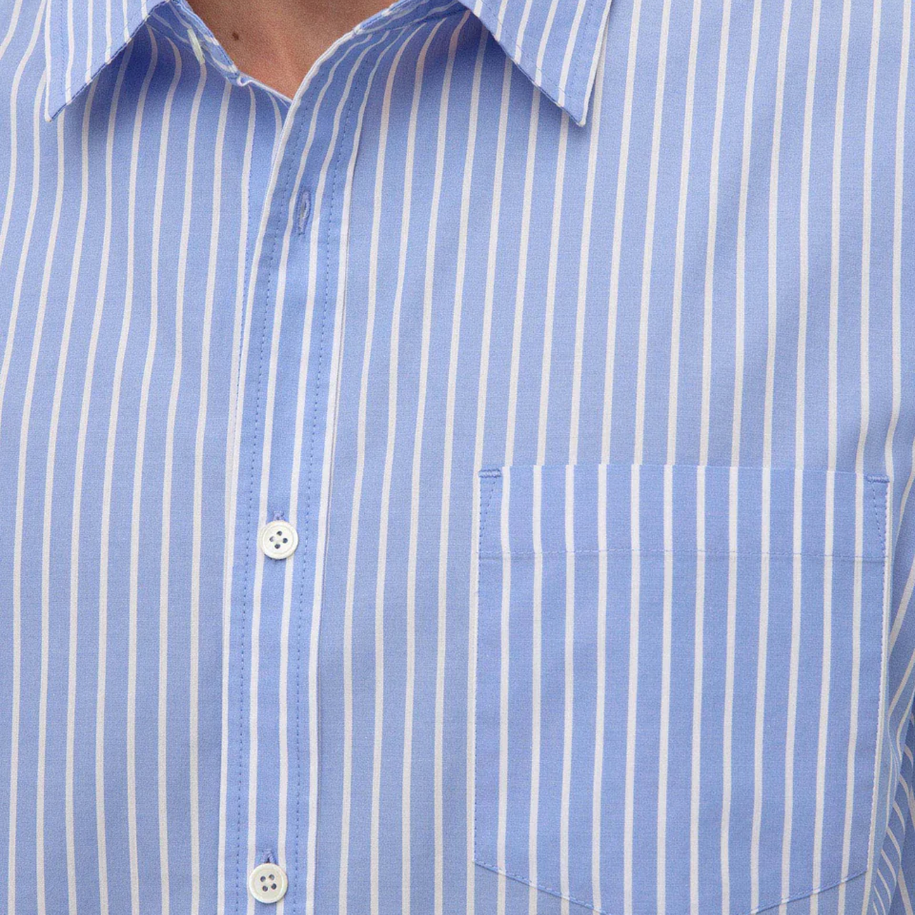 Aden Stripe LS Shirt - Blue/White