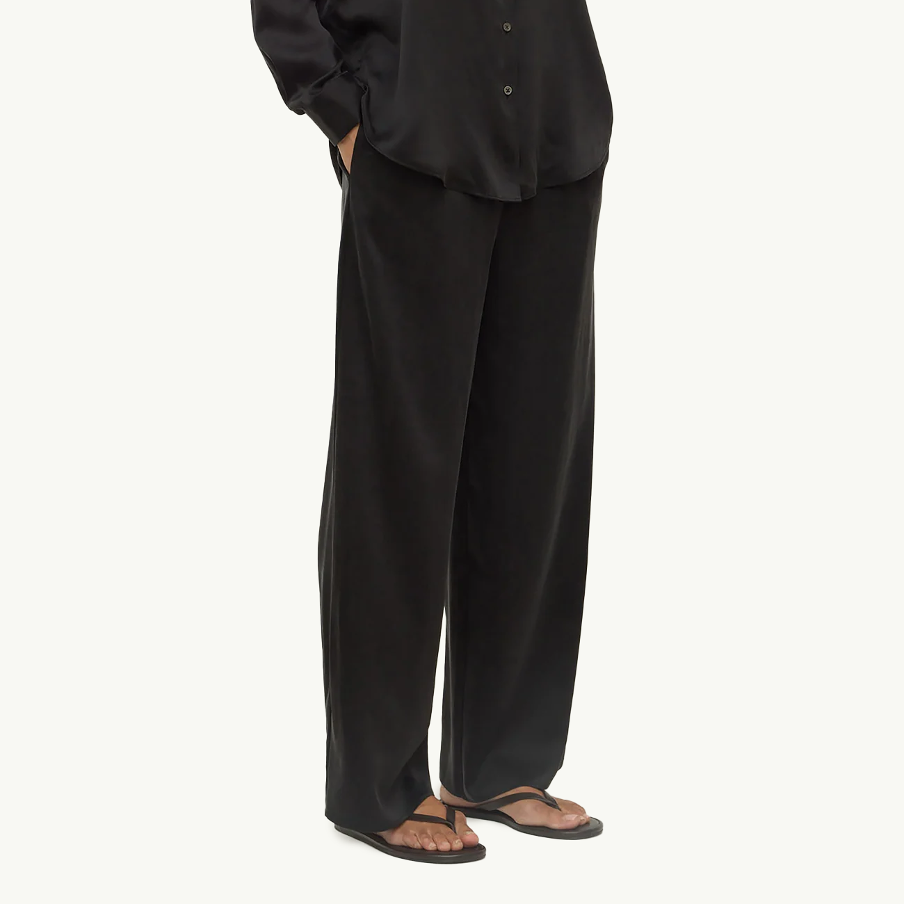 Pippa Silk Pant - Black