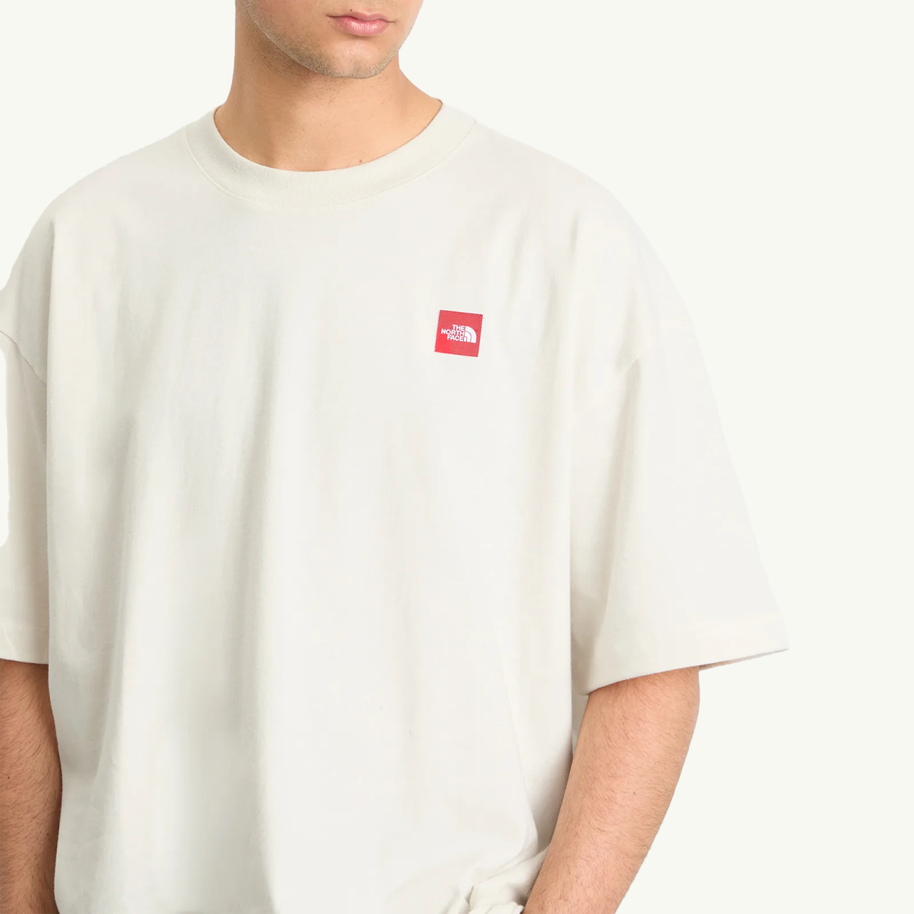 Red Box Tee - White Dune