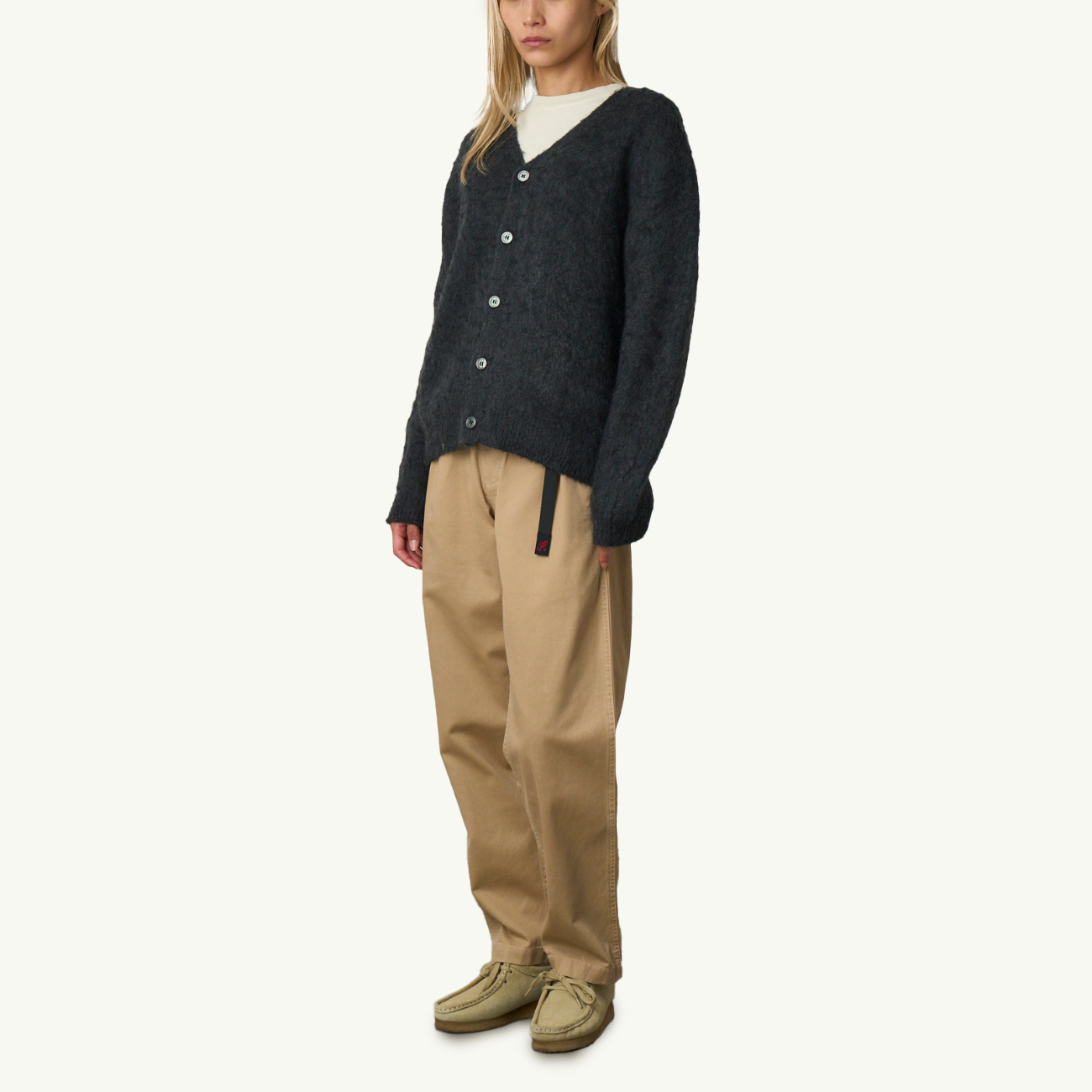 Mohair Cardigan - Charcoal